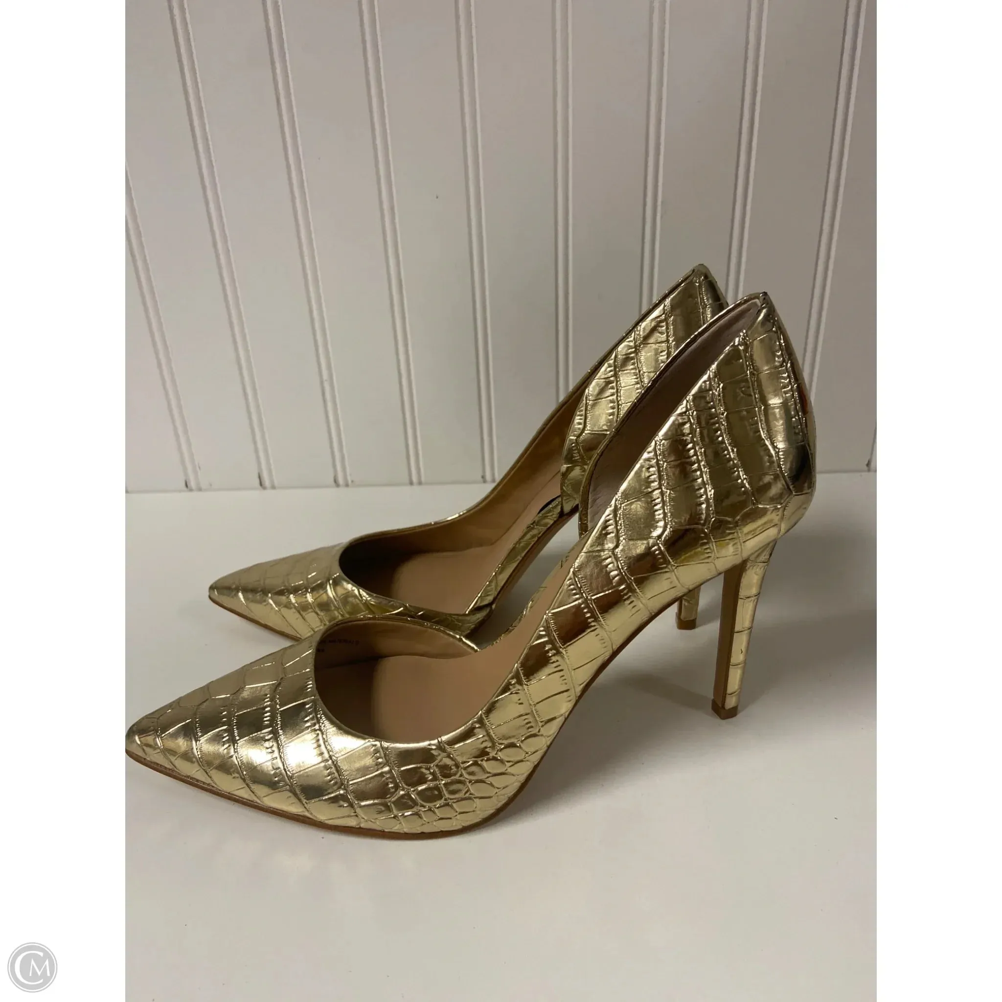 Air Max Plus Drift Casual Shoes Shoes Heels Stiletto By Inc In Gold, Size: 9