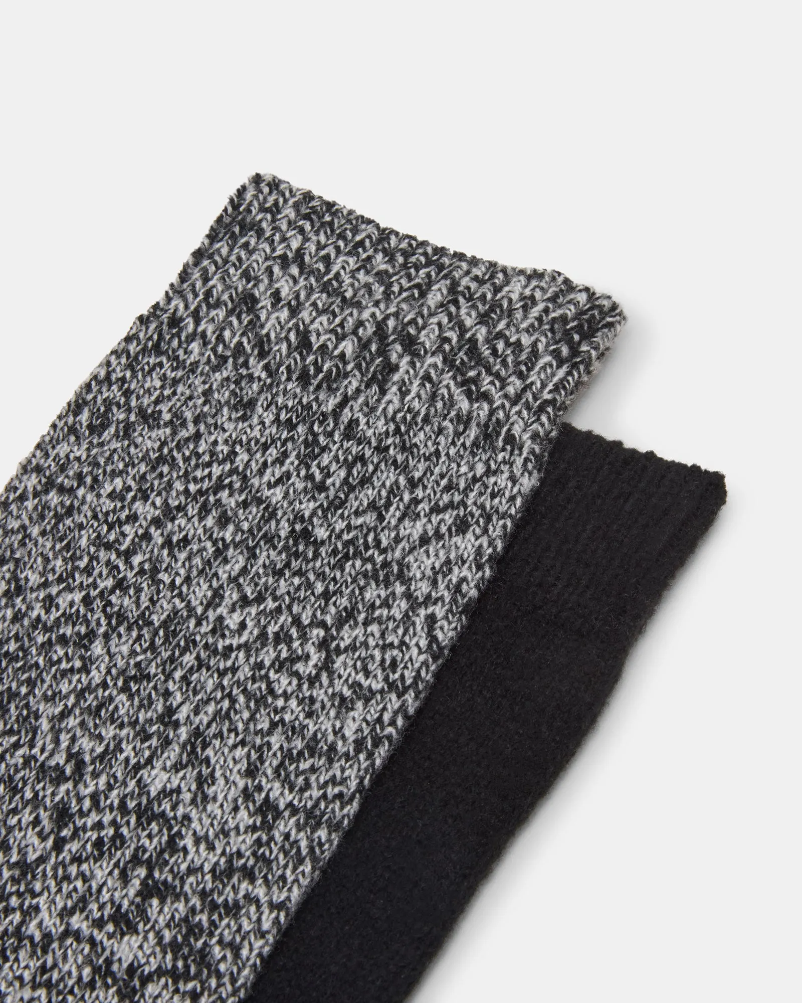 Gray Timberland Boots FALL 2 PACK MARLED KNEE HIGH SOCKS BLACK