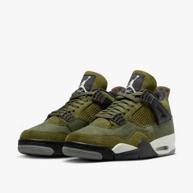 Nike Men's Air Jordan 4 Retro SE Shoes - Olive Green / Vanilla / Khaki / Black / Sail Silver Sneakers Locations By Zip Codes
