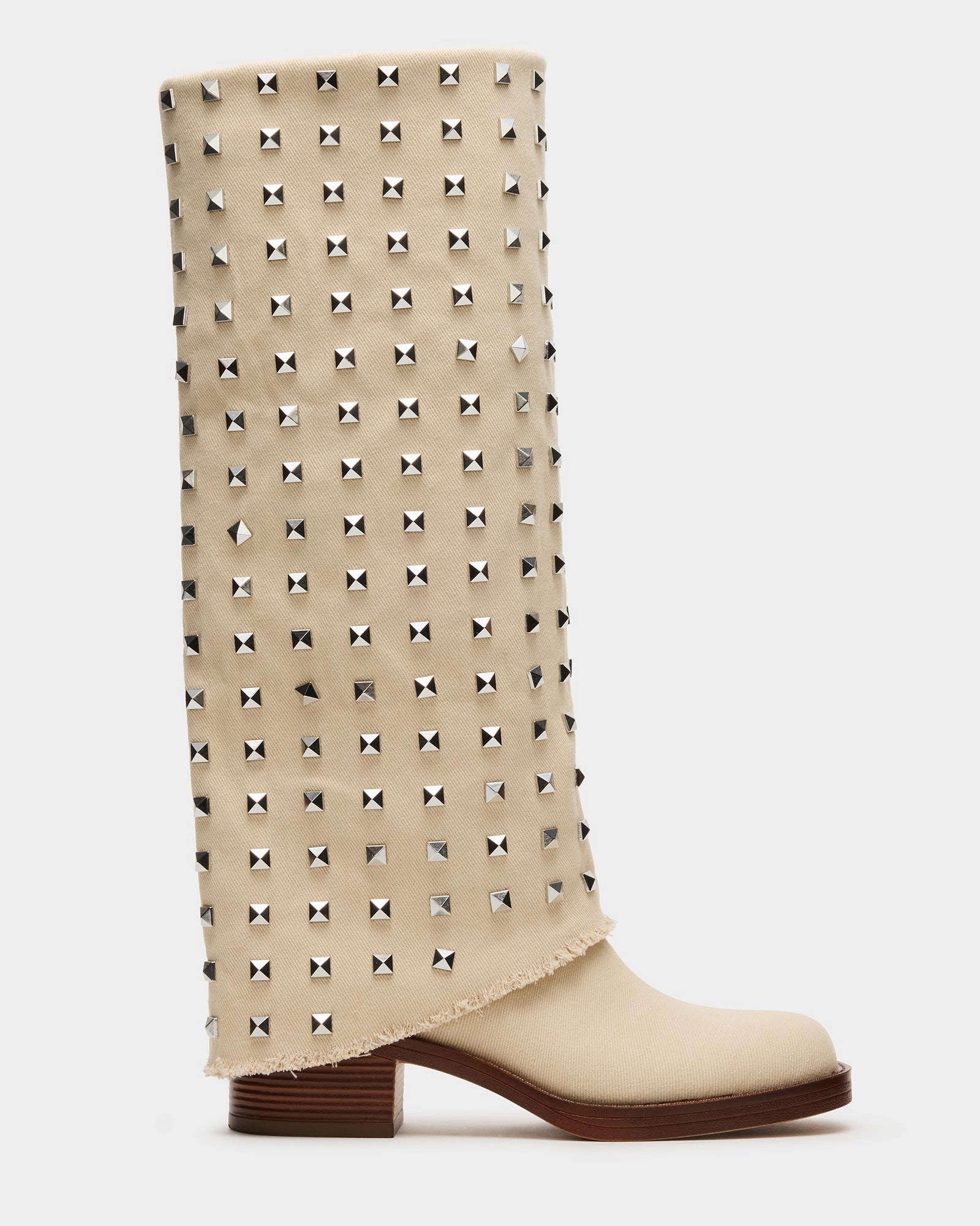 RECON BEIGE Fur Knee High Boots