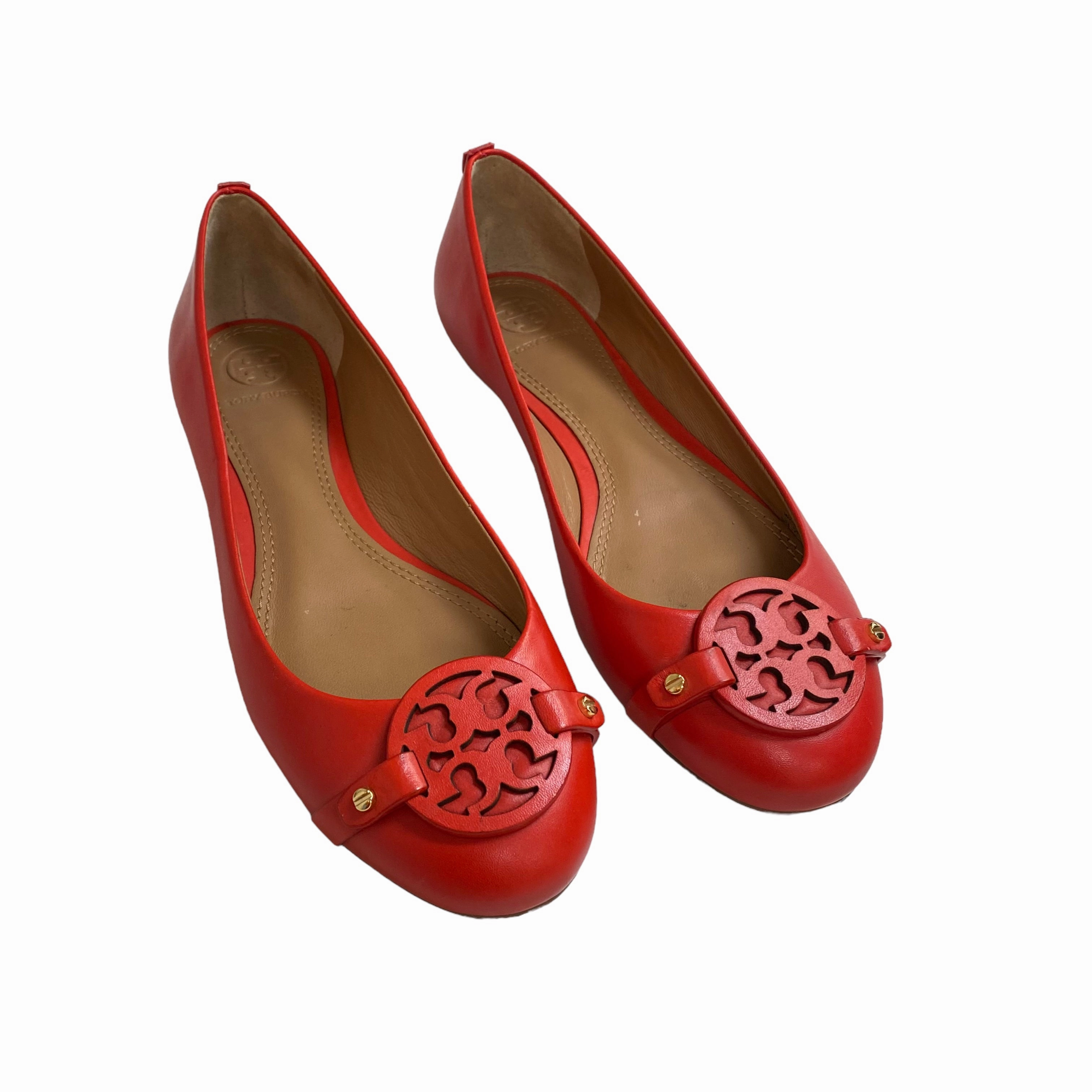 Red Shoes Designer Tory Burch, Size 7.5 Branded Casual Shoes