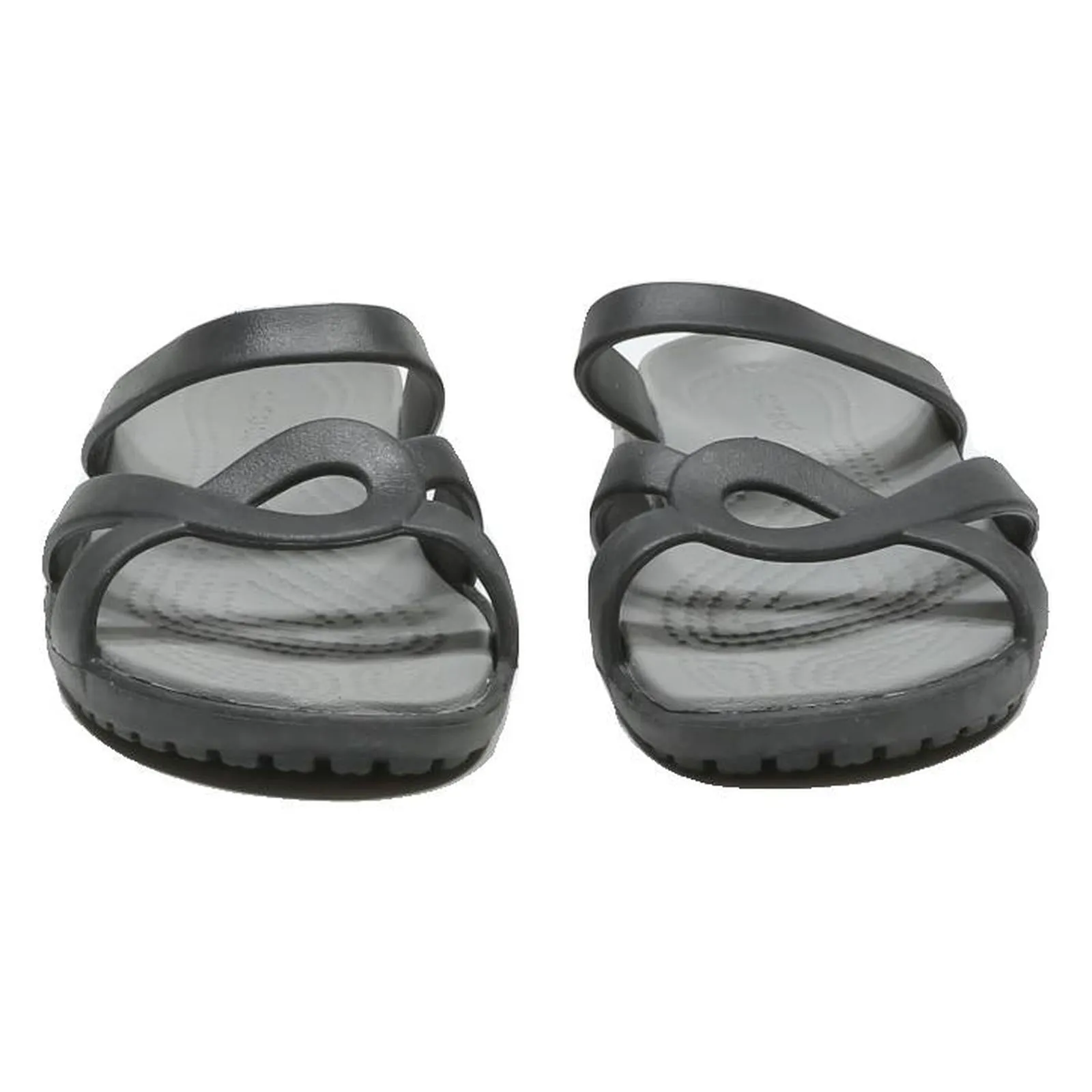 CROCS Womens Black Slip On Sandals Synthetic UK 4 Comfortable Summer Footwear Beachy Sandals