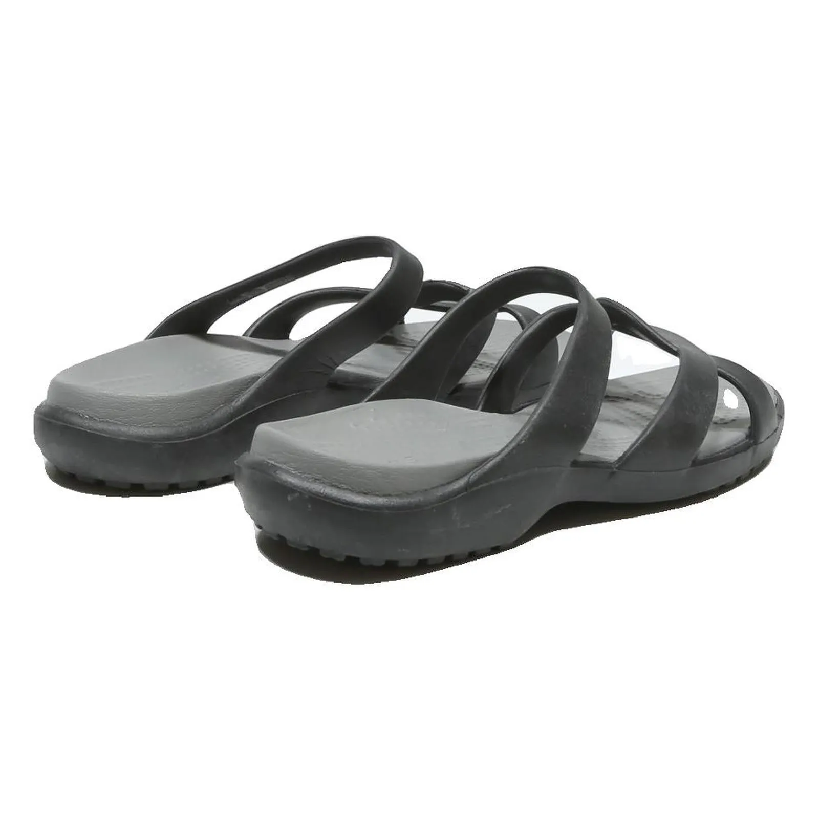 CROCS Womens Black Slip On Sandals Synthetic UK 4 Comfortable Summer Footwear Saint Laurent Cassandra Sandals