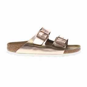 Arizona Soft Footbed Metallic Leather Sandals Football Casual Shoes
