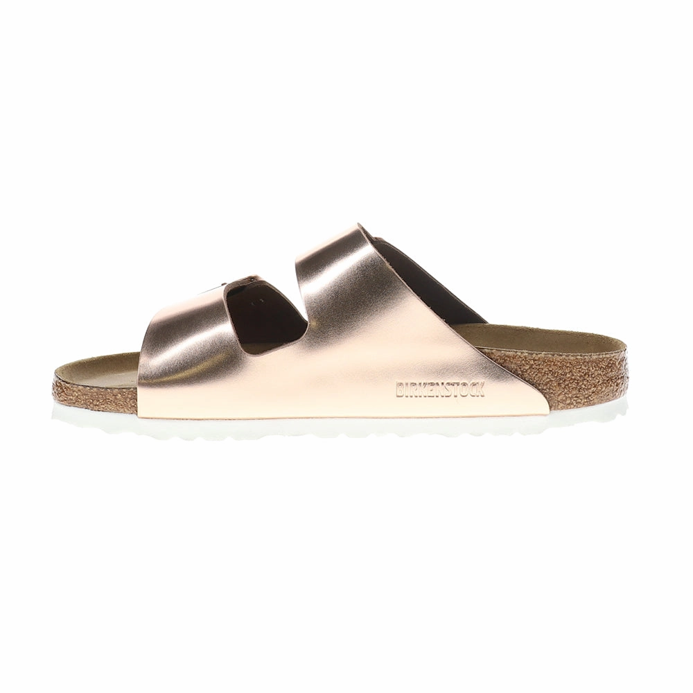 Arizona Soft Footbed Metallic Leather Sandals Sparkly Casual Shoes