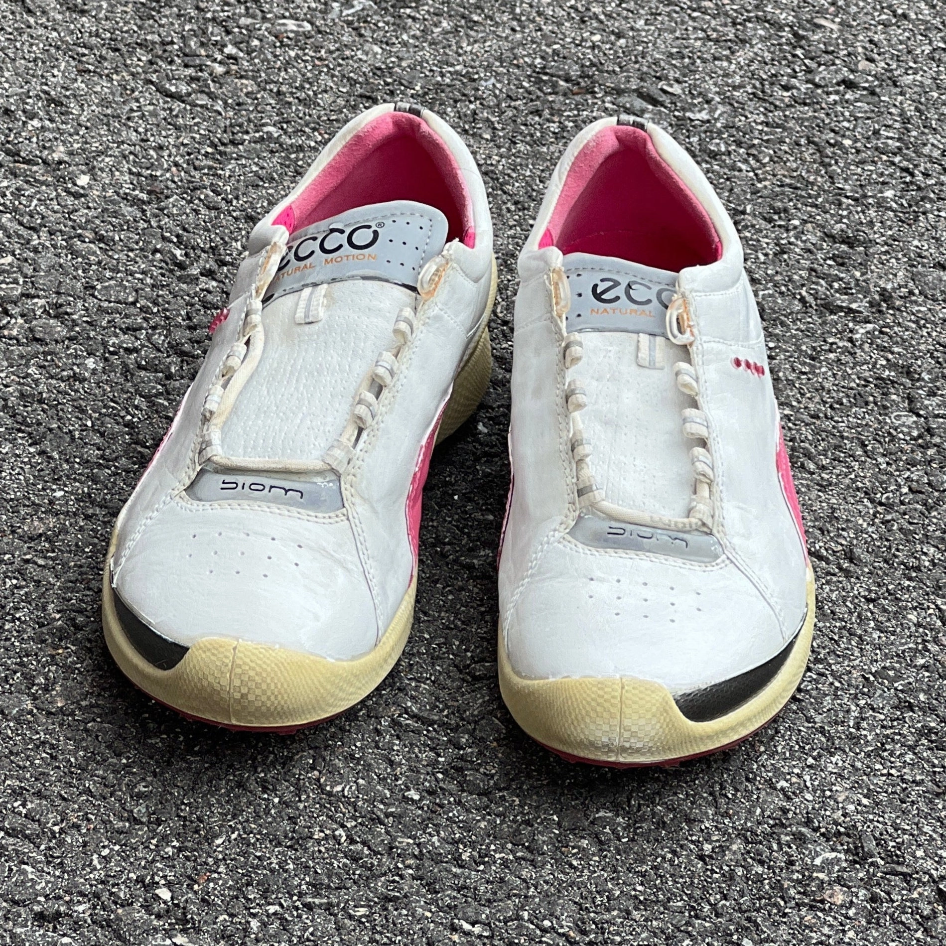 Womens Ecco  Biom Spikeless Golf Shoes 36EU -White/Pink- Hydromax Yak Leather Nike Air Max 200 Casual Shoes