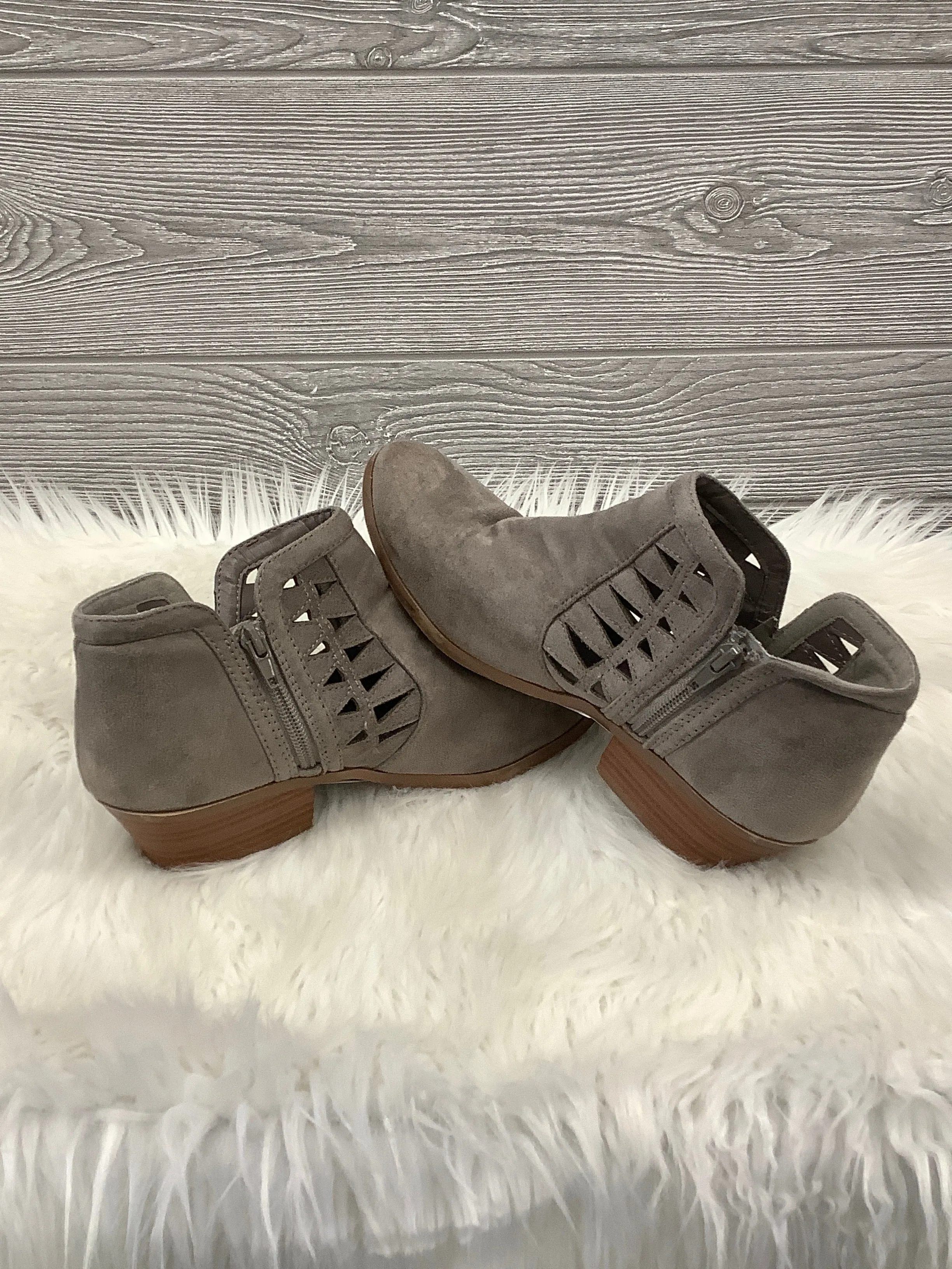 Flat Cowboy Boots No Heel Boots Ankle Flats By Coconuts In Grey, Size: 8