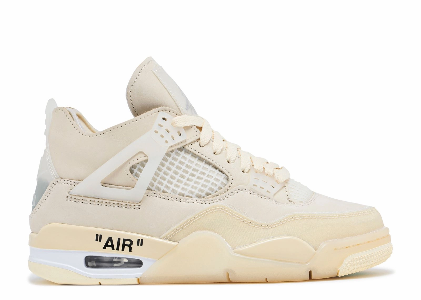 Wmns Air Jordan 4 Retro SP x OFF-WHITE "Sail" (Myrtle Beach Location) Rick Owens Low Top Sneakers