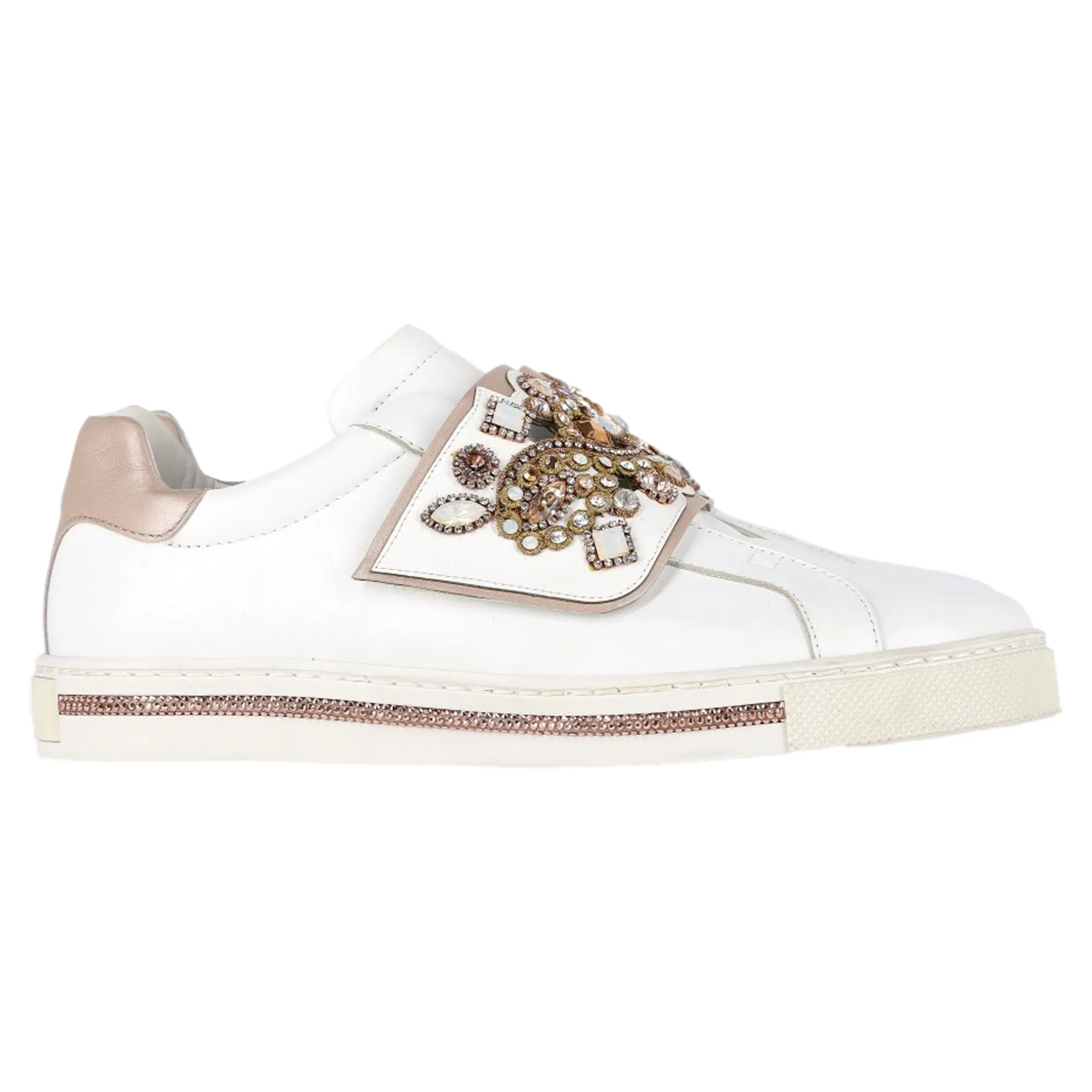 Shadow Hedgehog Sneakers Ren?? Caovilla Jewel-Embellished Sneakers in White Leather