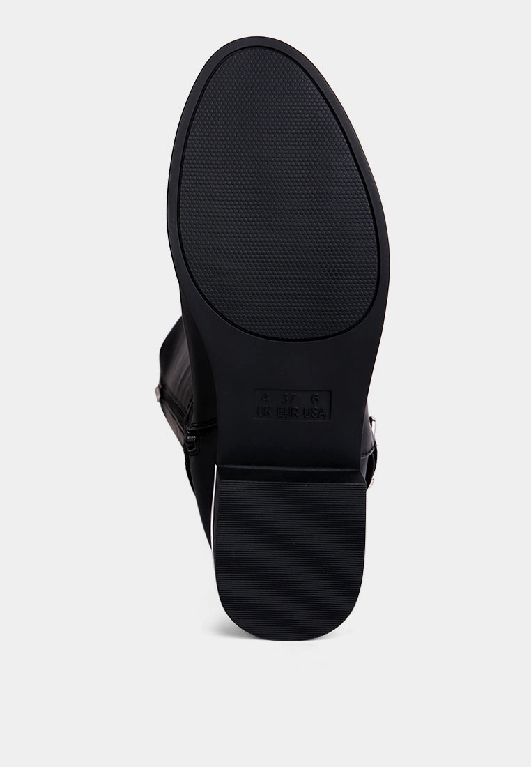 Margaux Boots renny buckle strap embellished calf boots