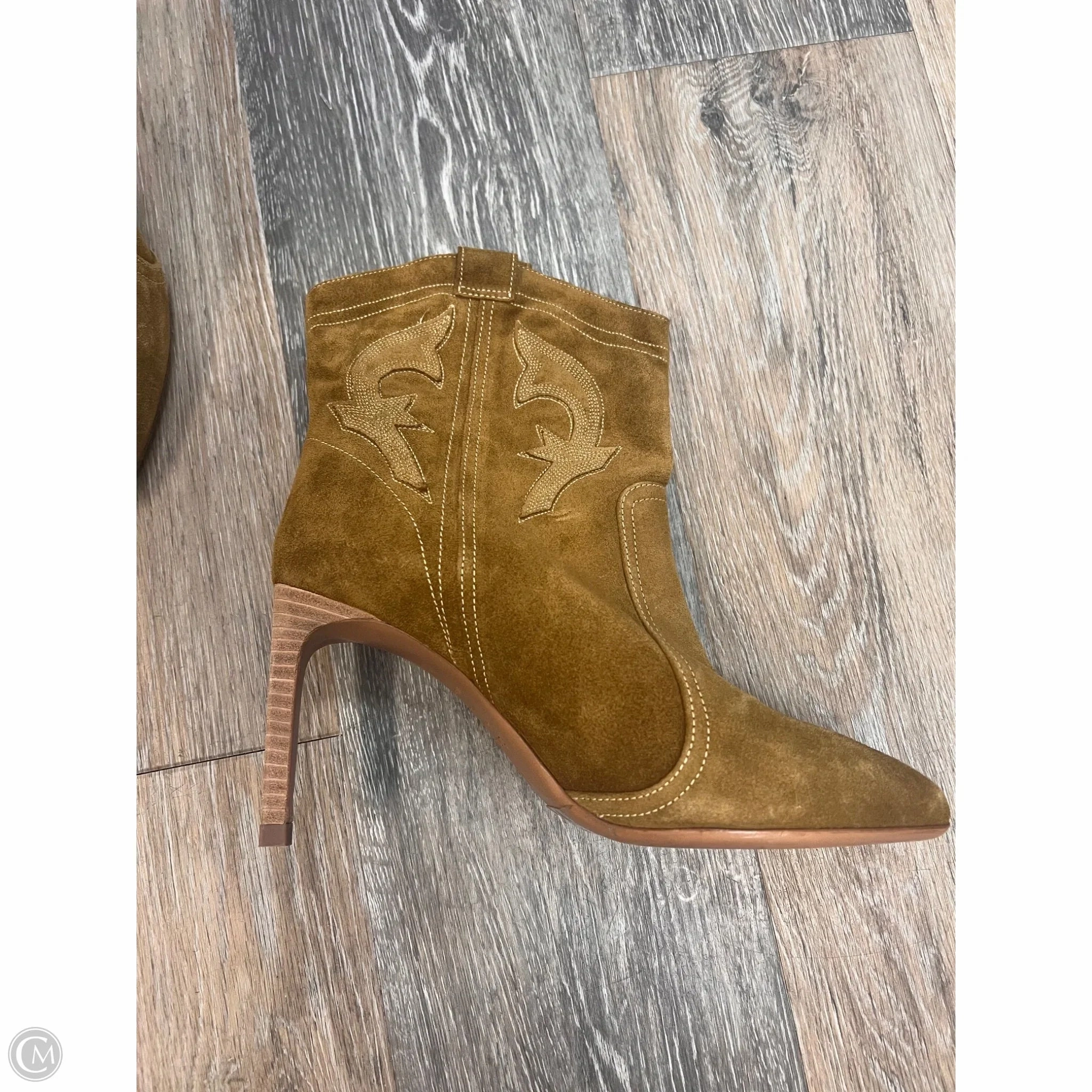 Boots Stripper Boots Ankle Heels By BA&SH In Tan, Size: 7.5