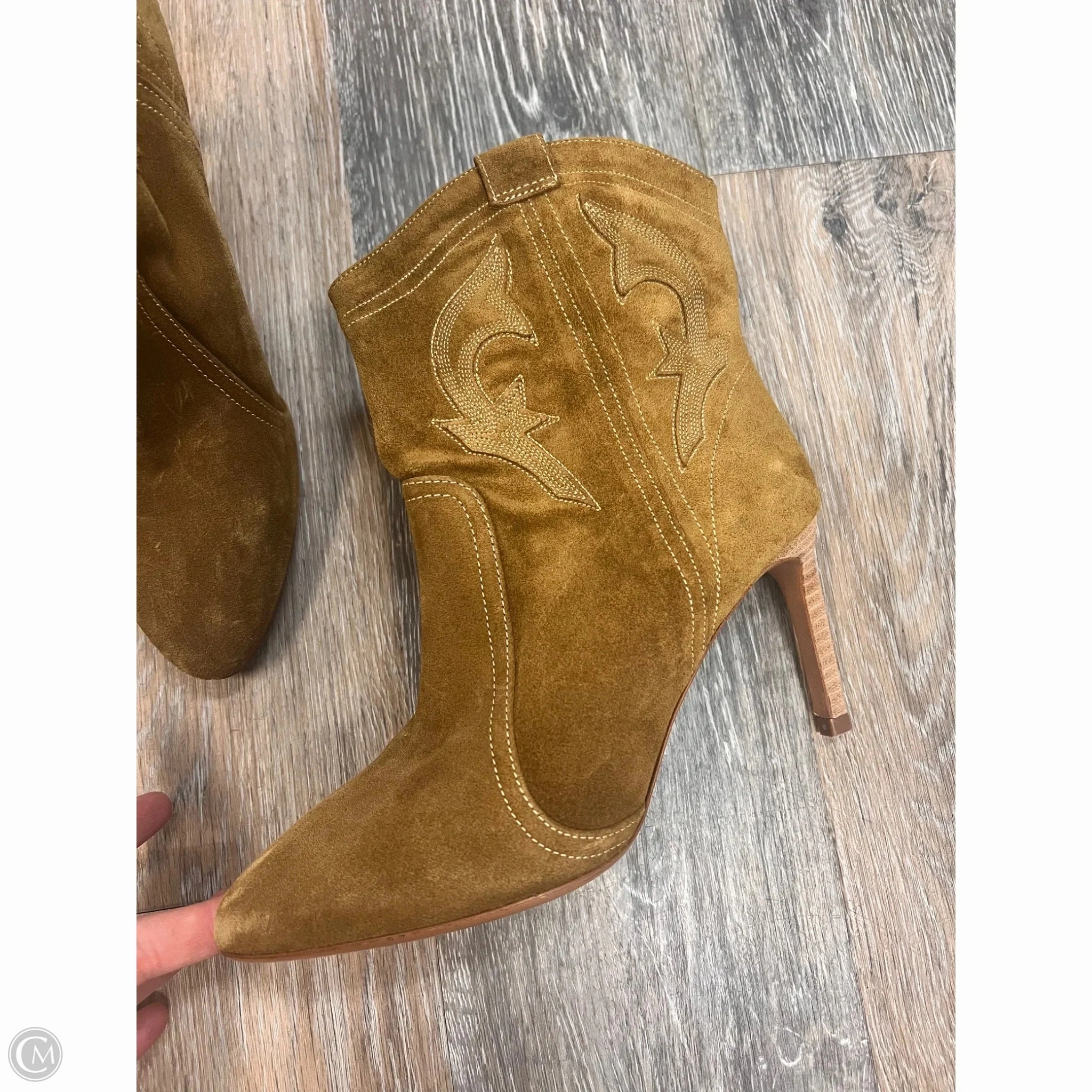 Boots Ankle Heels By BA&SH In Tan, Size: 7.5 Stiletto Boots