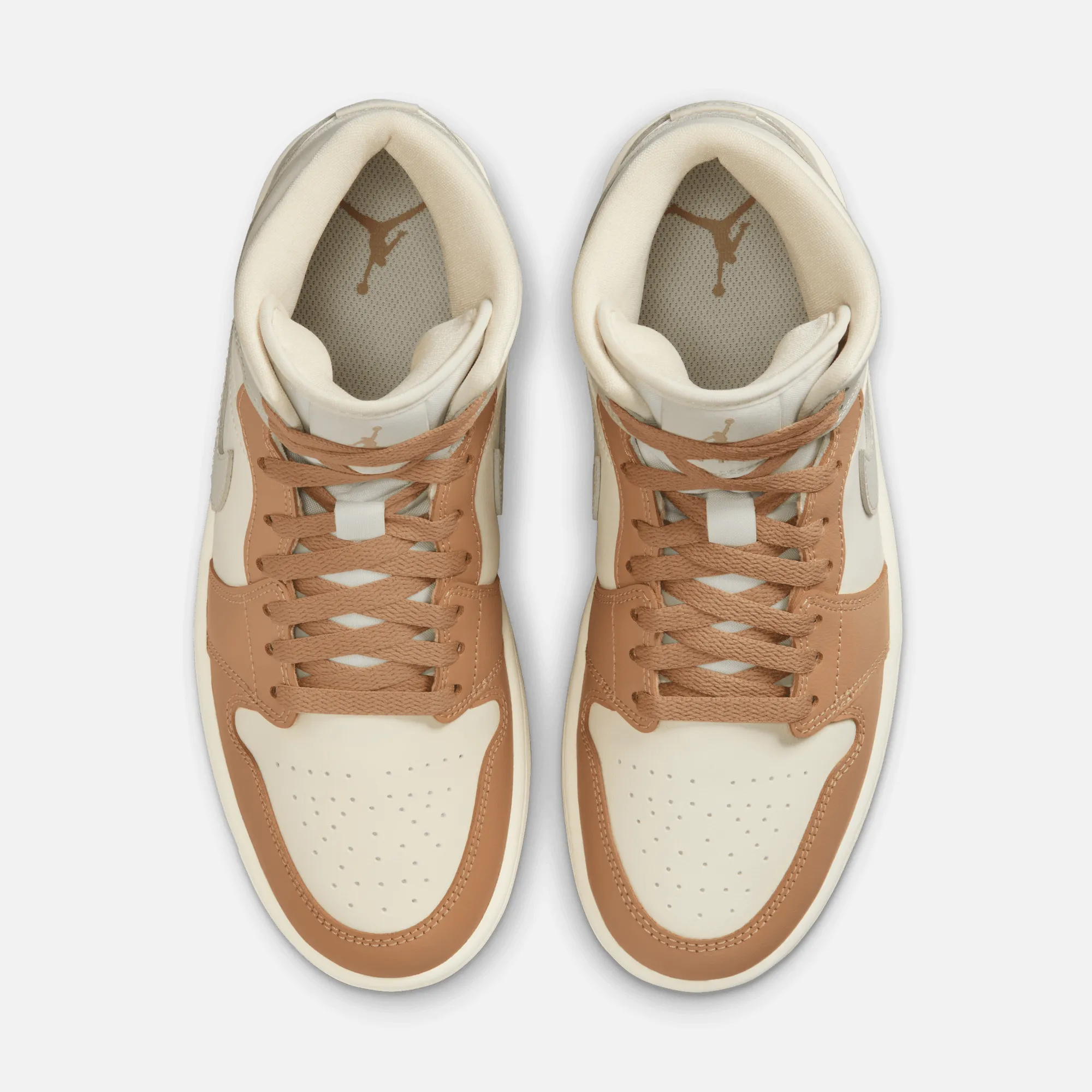 Air Jordan Women's 1 Mid Tan Toe Valentine Sneakers 2025
