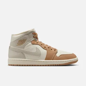 Sneakers For Elderly Air Jordan Women's 1 Mid Tan Toe