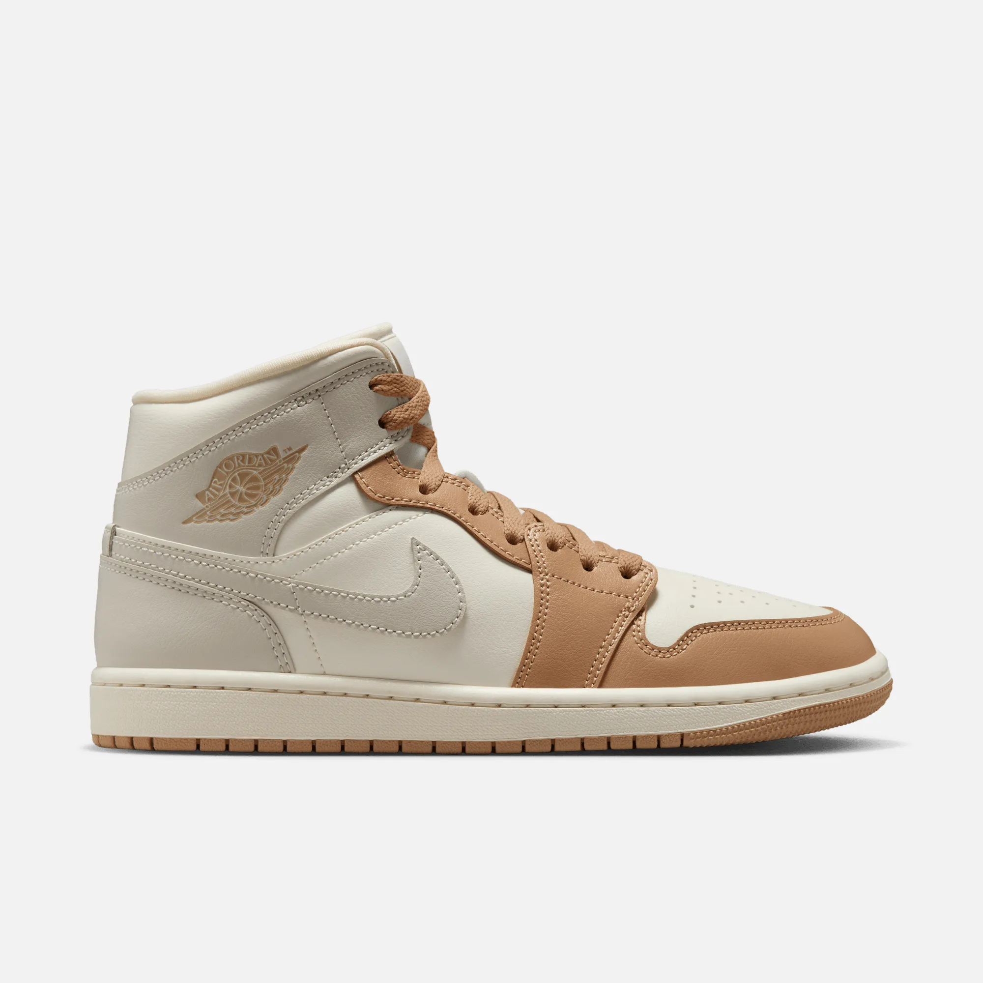 Sell Sneakers For Cash Air Jordan Women's 1 Mid Tan Toe