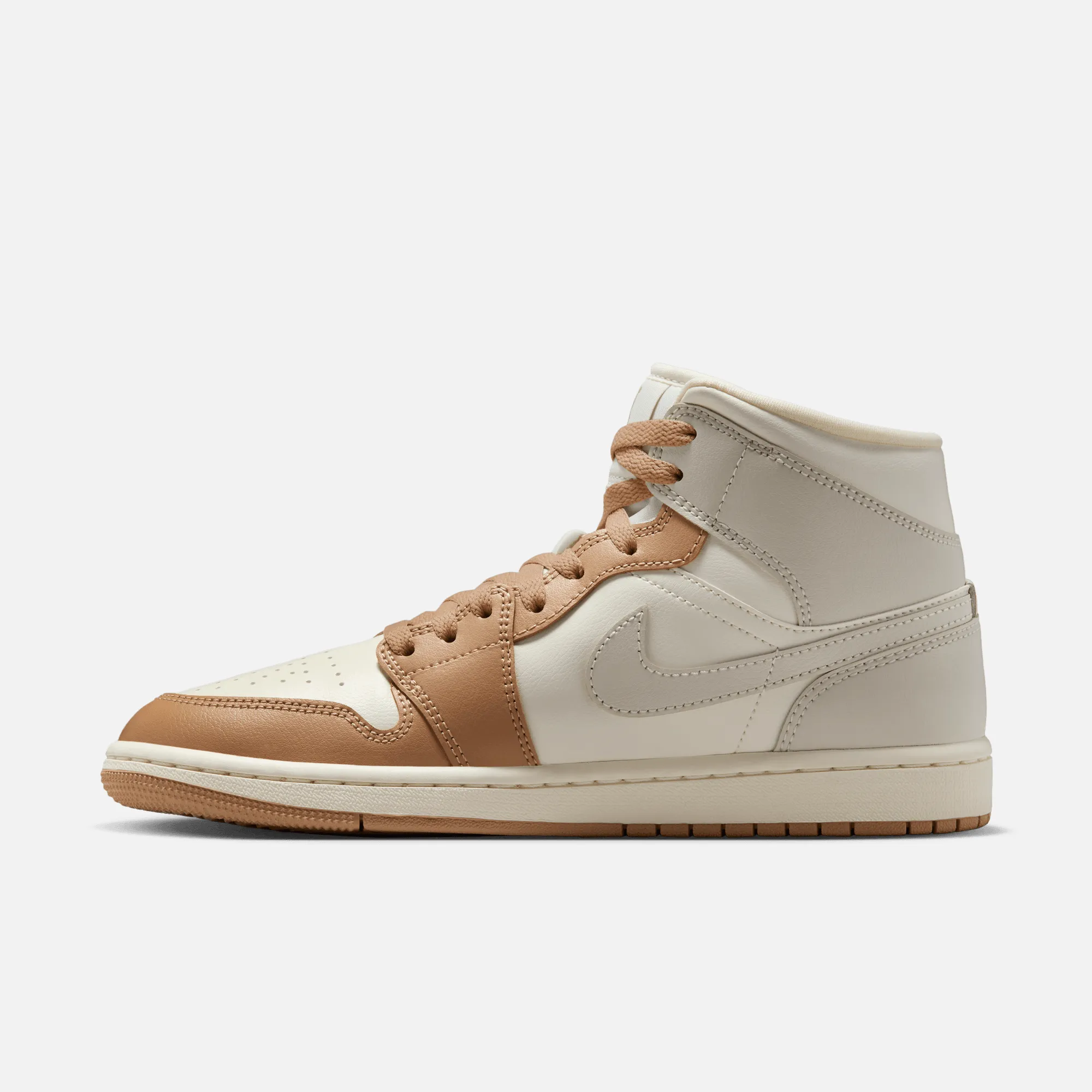 Air Jordan Women's 1 Mid Tan Toe Dolce Vida Sneakers