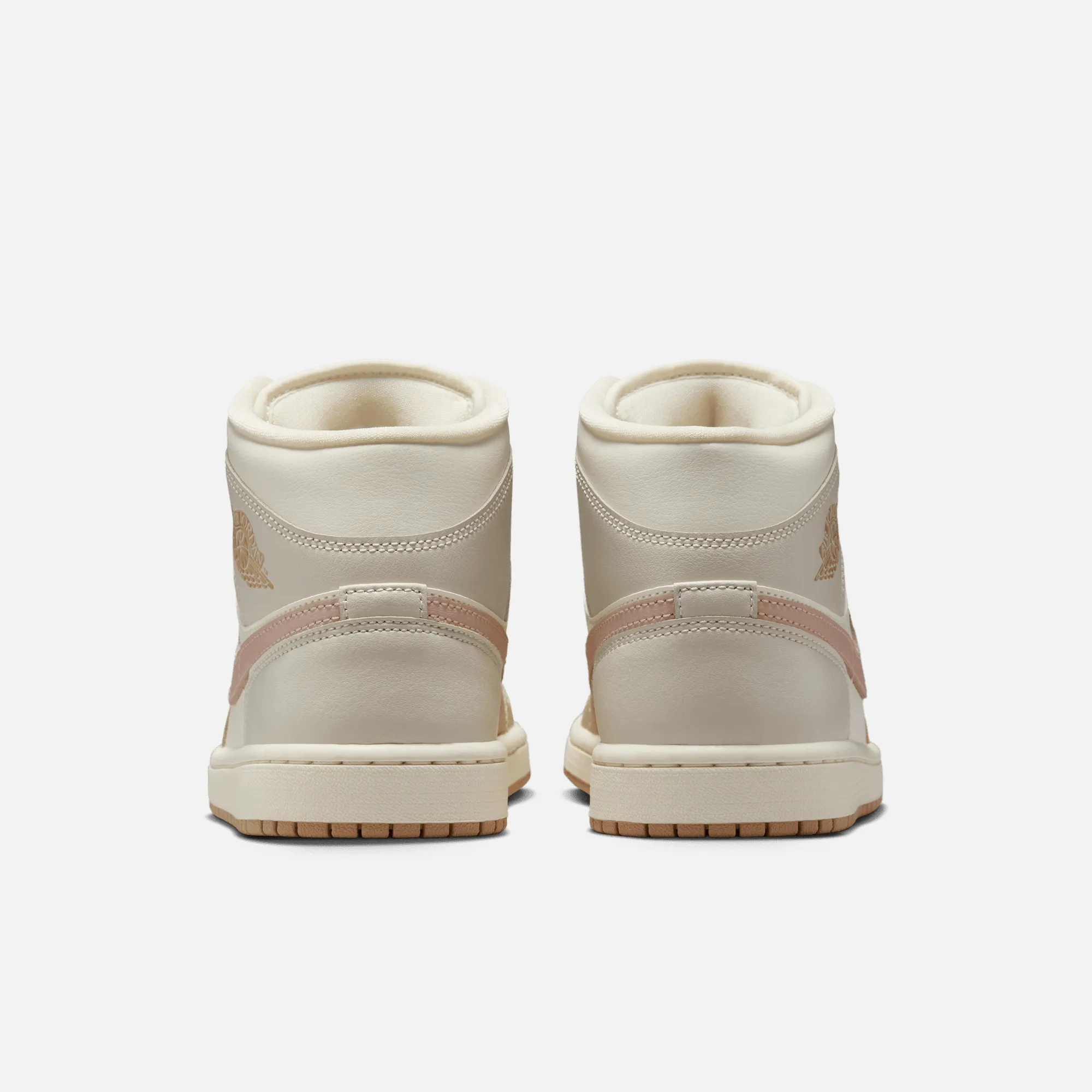 Silver Sneakers Air Jordan Women's 1 Mid Tan Toe