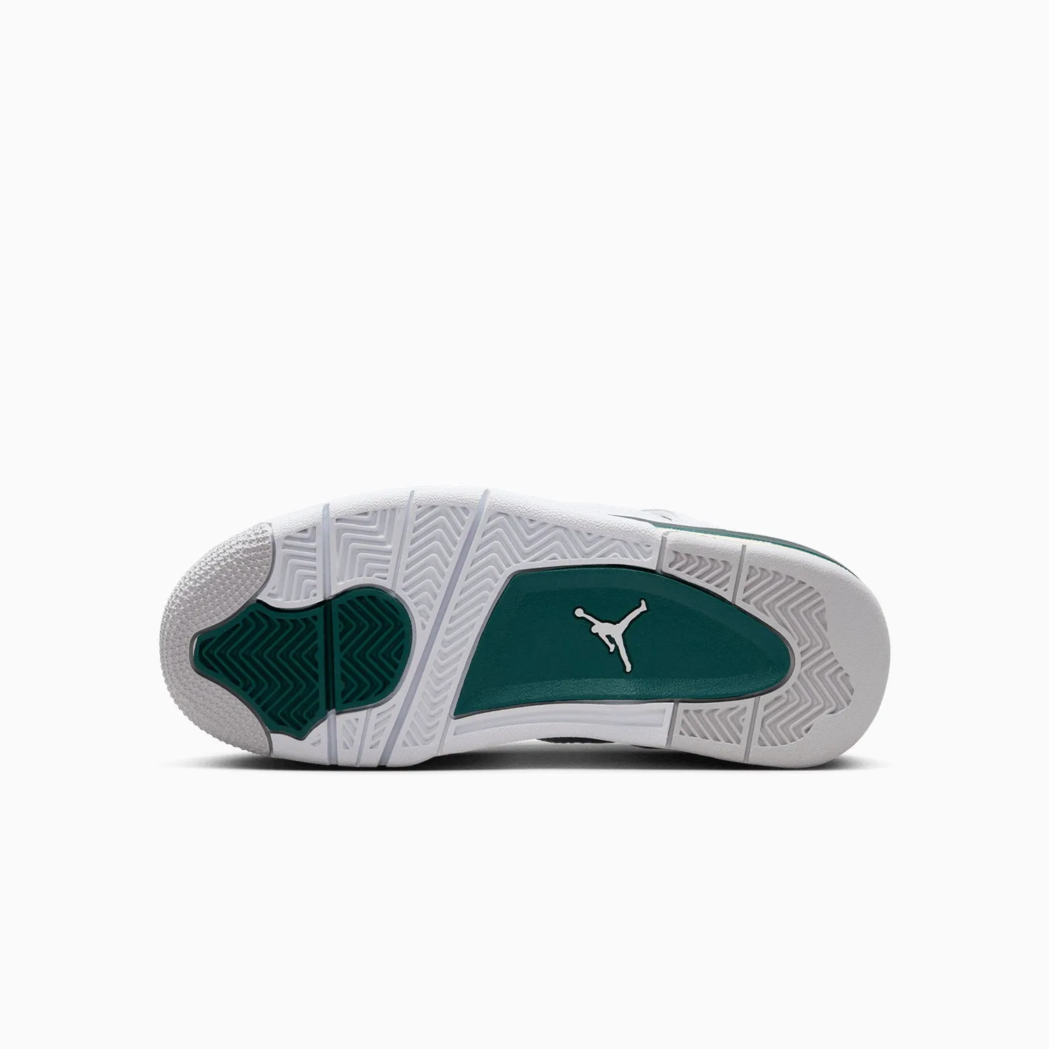 Kid's Air Jordan 4 Retro "Oxidized Green" Grade School Gola Suede Sneakers