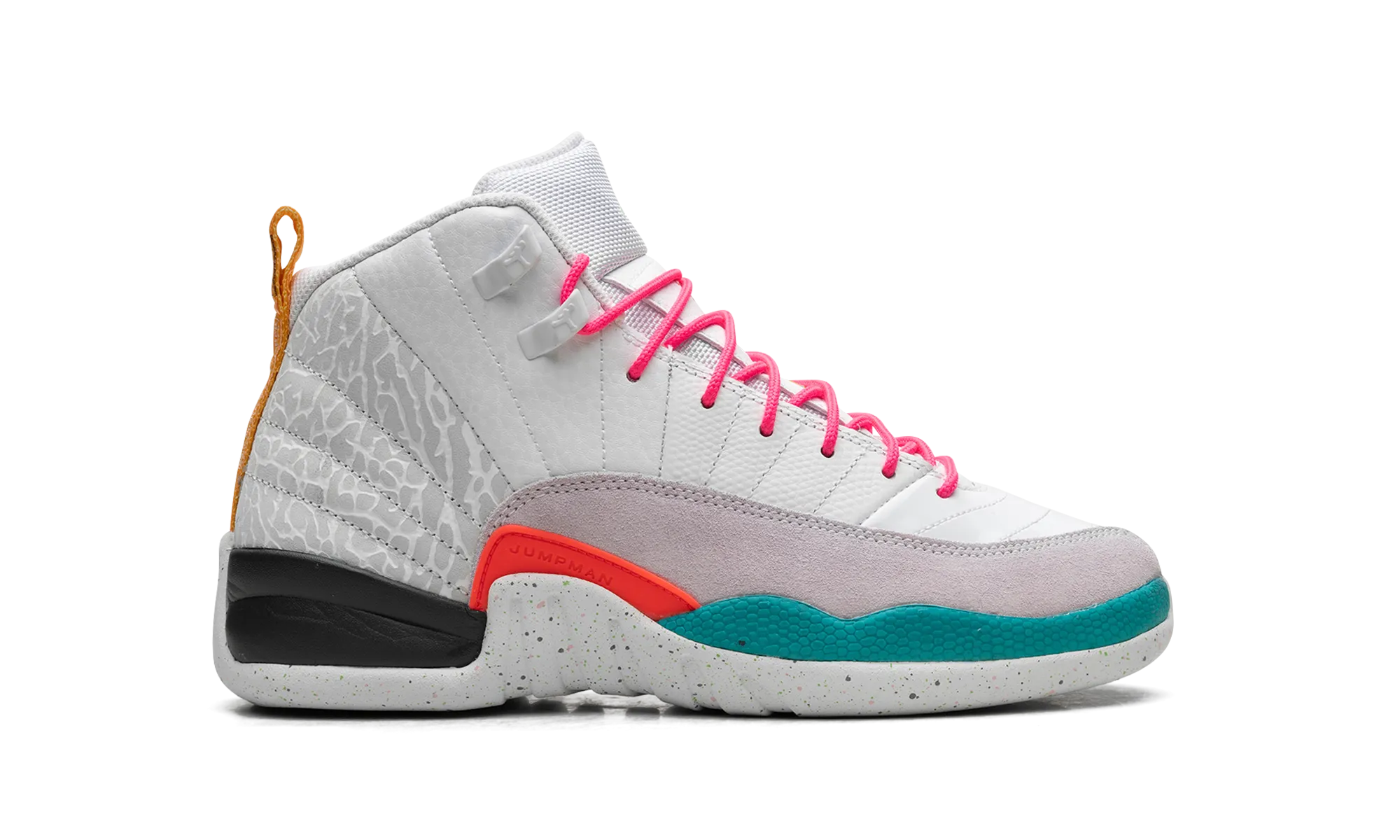 Air Jordan 12 GS "Vapor Green" Wide Width Walking Sneakers