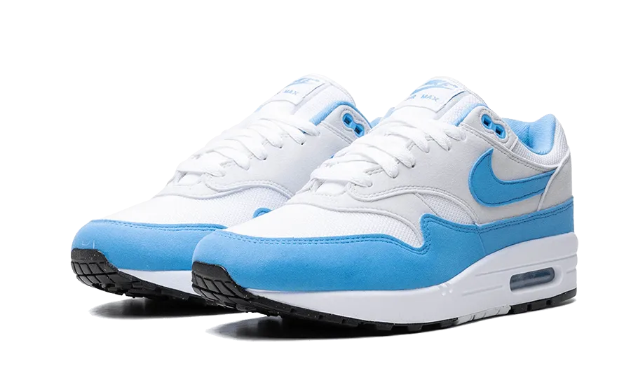 Panda Shoes Nike Nike Air Max 1 White University Blue