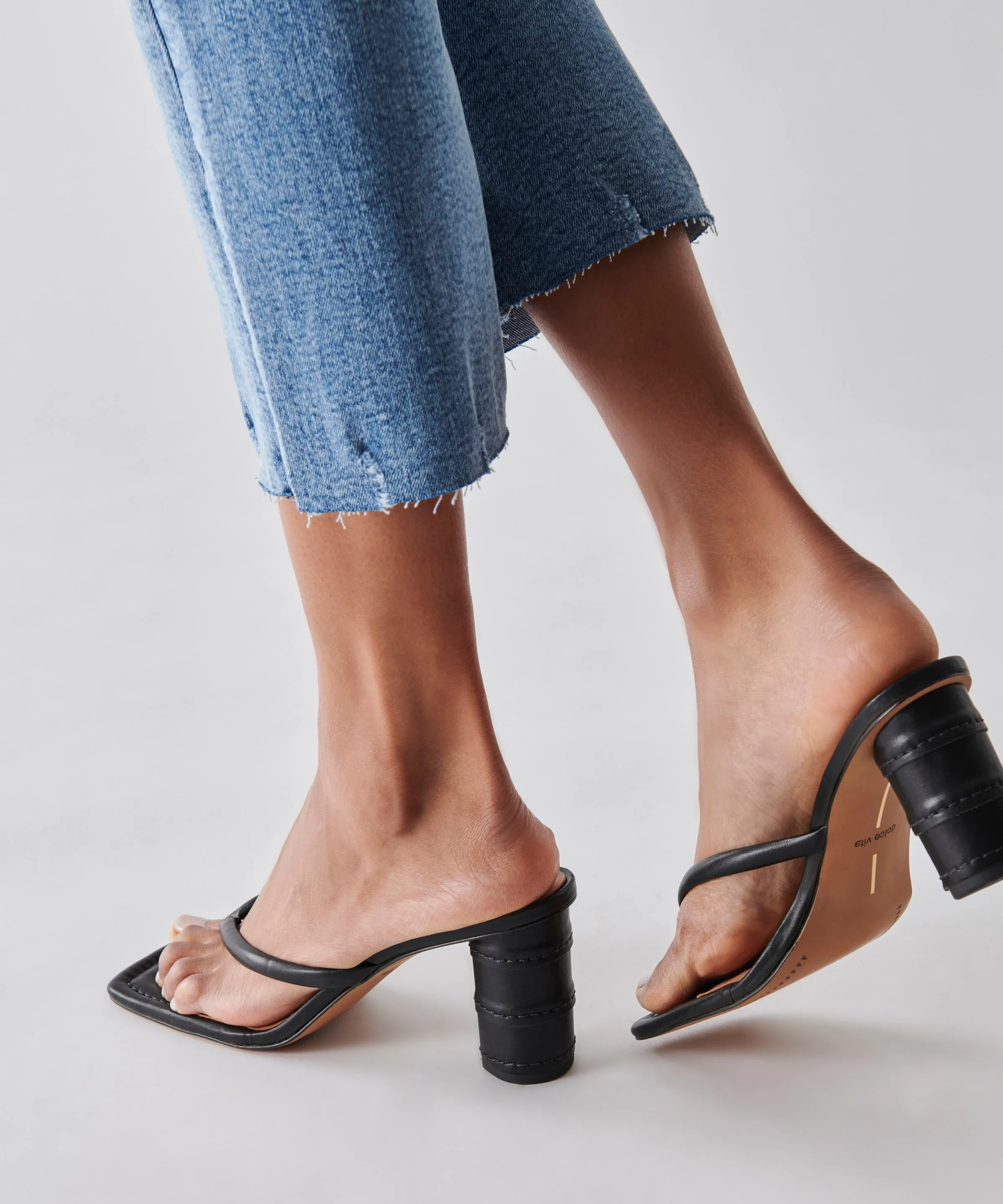 Black High Heel Thigh High Boots RHYE HEELS BLACK STELLA