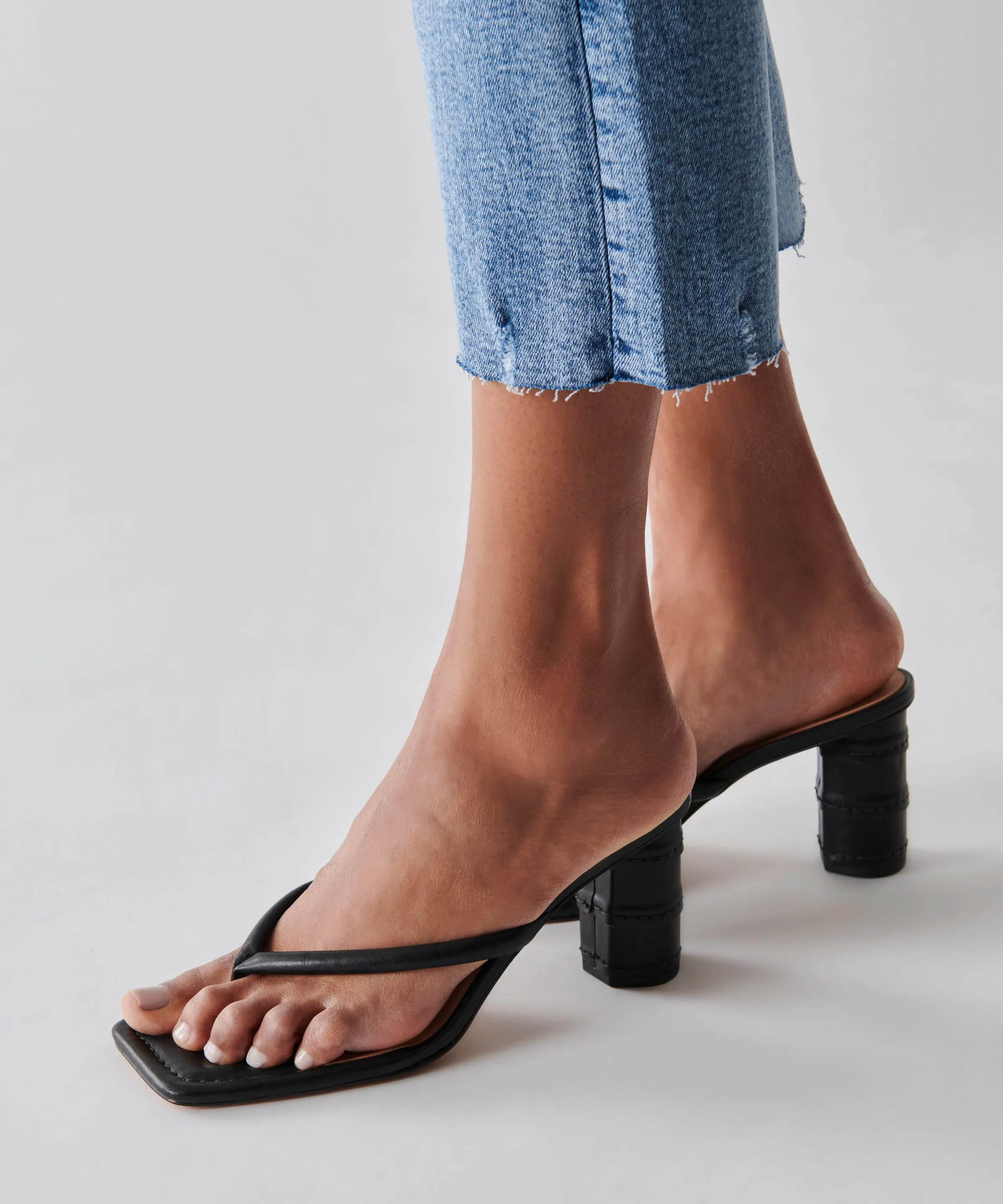 Wooden High Heel Sandals RHYE HEELS BLACK STELLA