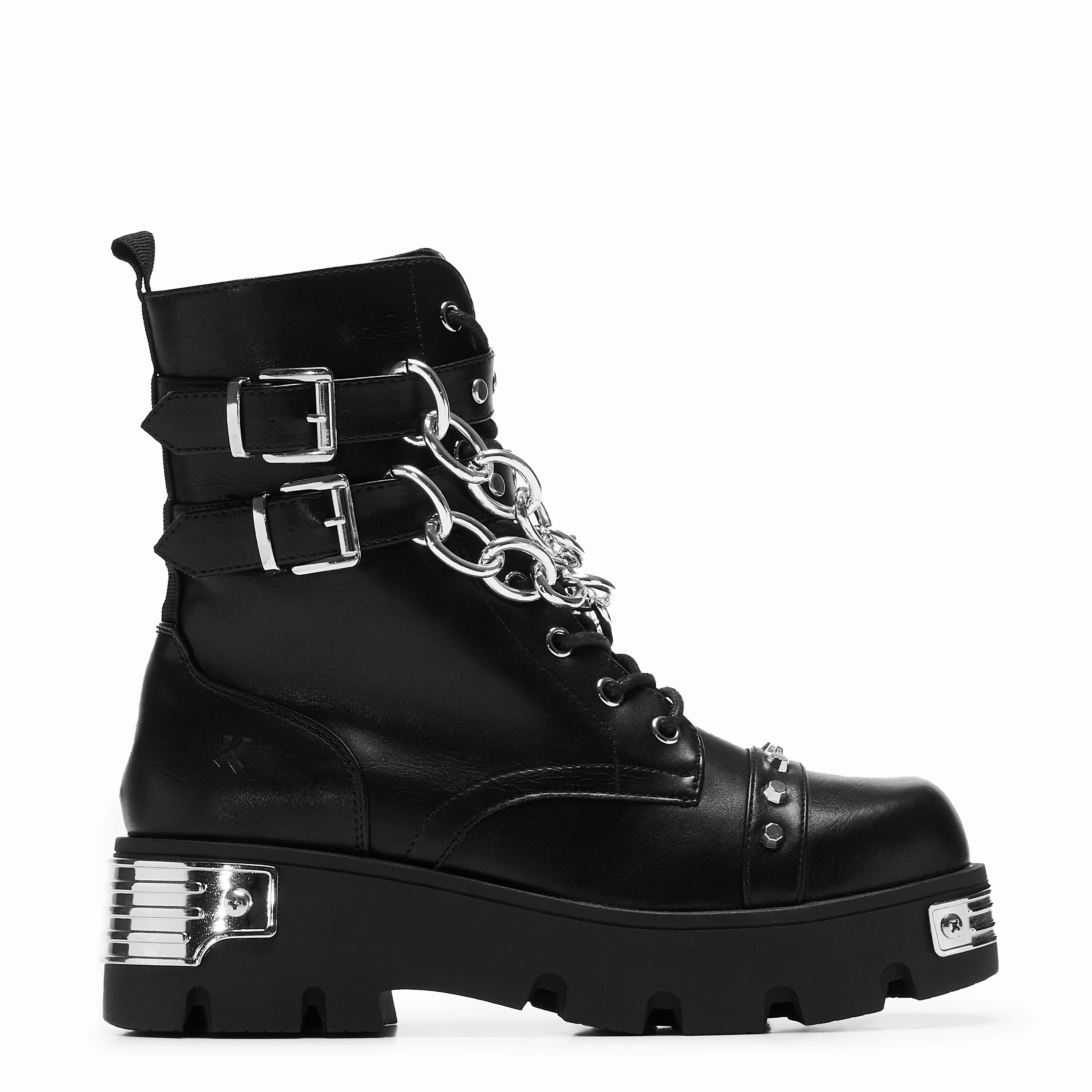 Boots Infant Shackled Shadows Heavy Duty Chain Biker Boots - Black