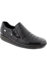Rieker 44254 00 black ladies slip on shoe waterproof Casual Wear Oxford Shoes Outfit