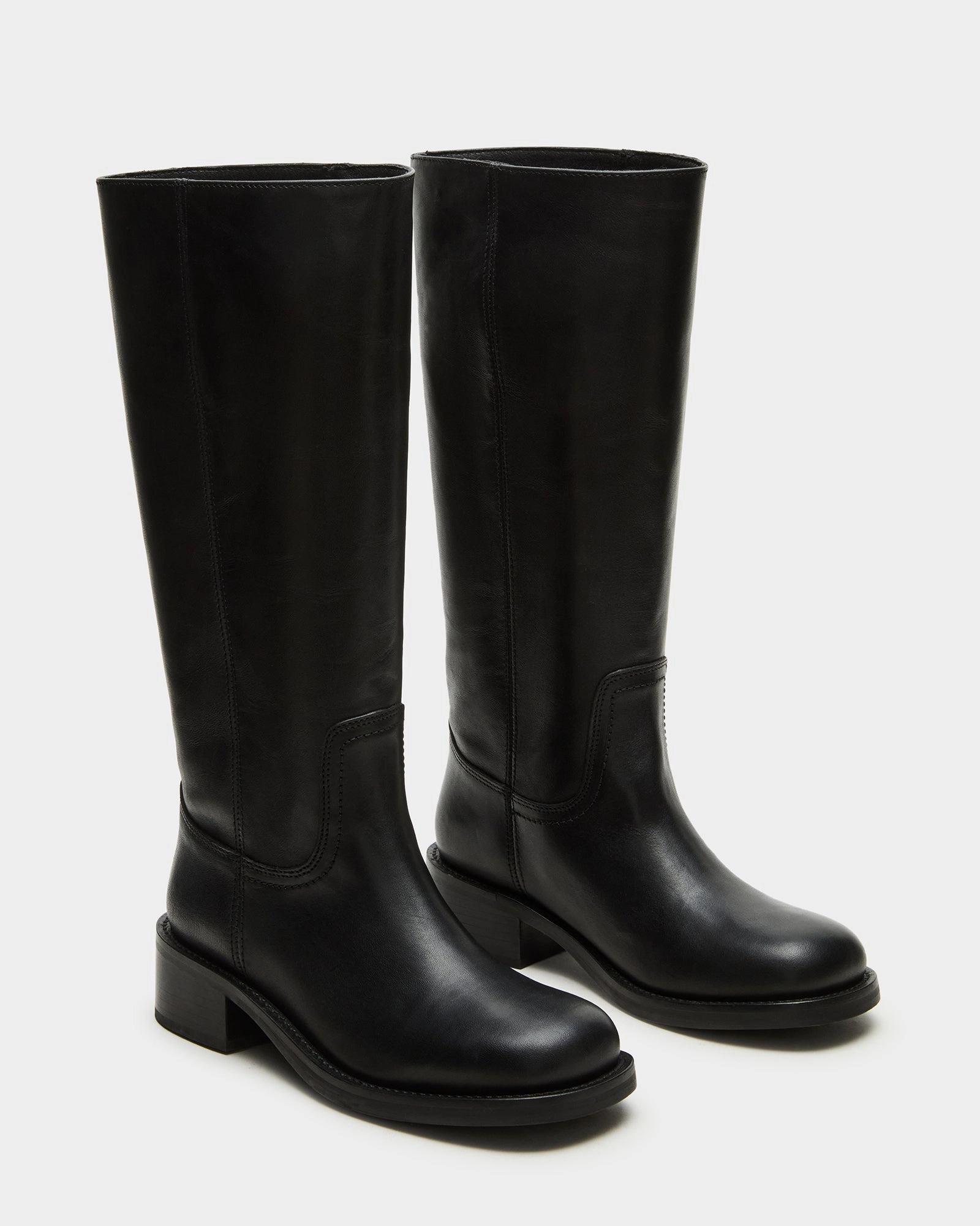 Boots Riding Horse RIGGS BLACK LEATHER WIDE CALF