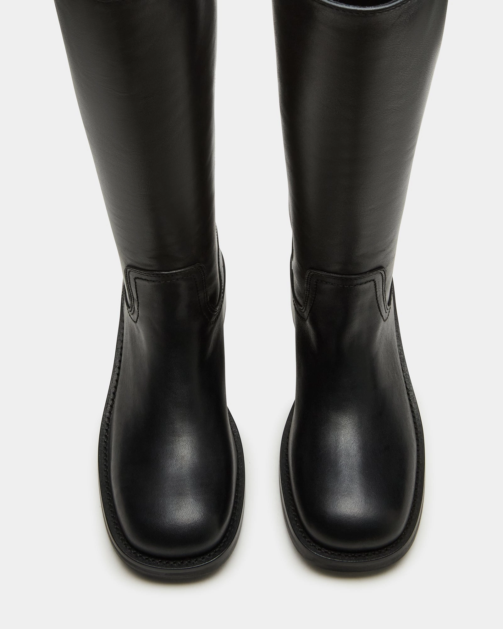 RIGGS BLACK LEATHER WIDE CALF Taylor Holmes Boots