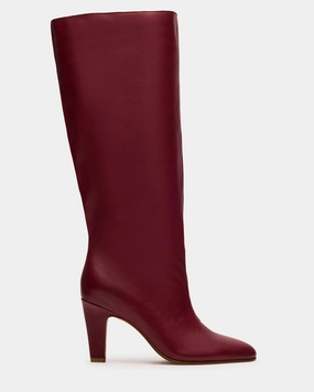 RIZK BURGUNDY LEATHER Composite Toe Rubber Boots