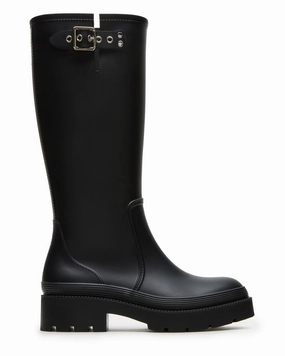 Rockyh20 Boot BLACK Over The Knee High Boots Leather