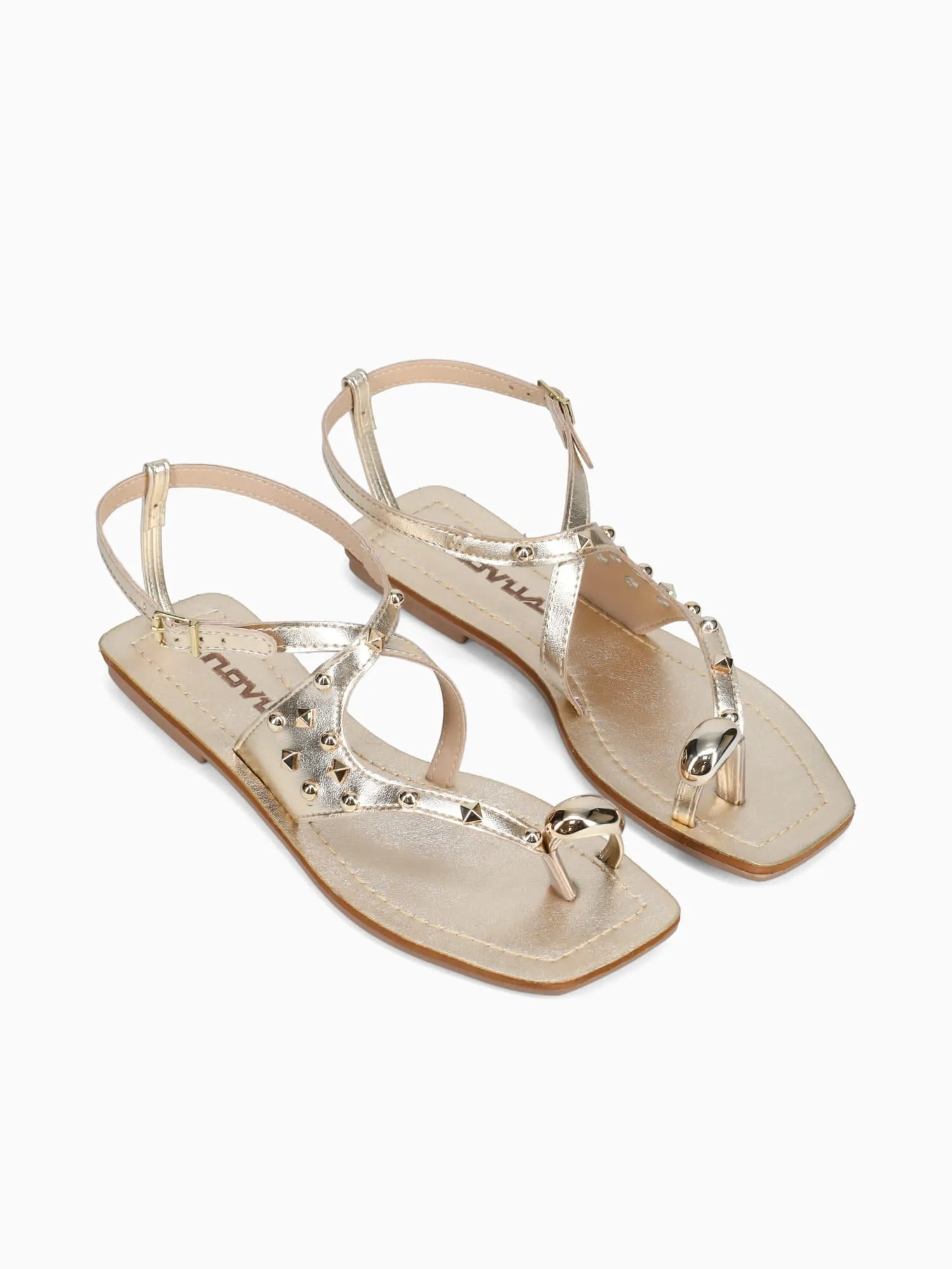 Casual Leather Lace Up Shoes Rome Ouro Metal