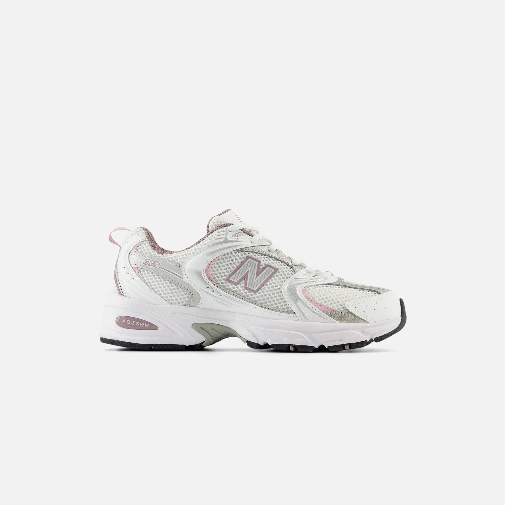 (RTV) New Balance 530 - White / Silver Metallic / Ice Wine / Mid Century Pink Shoes For Women New Balance