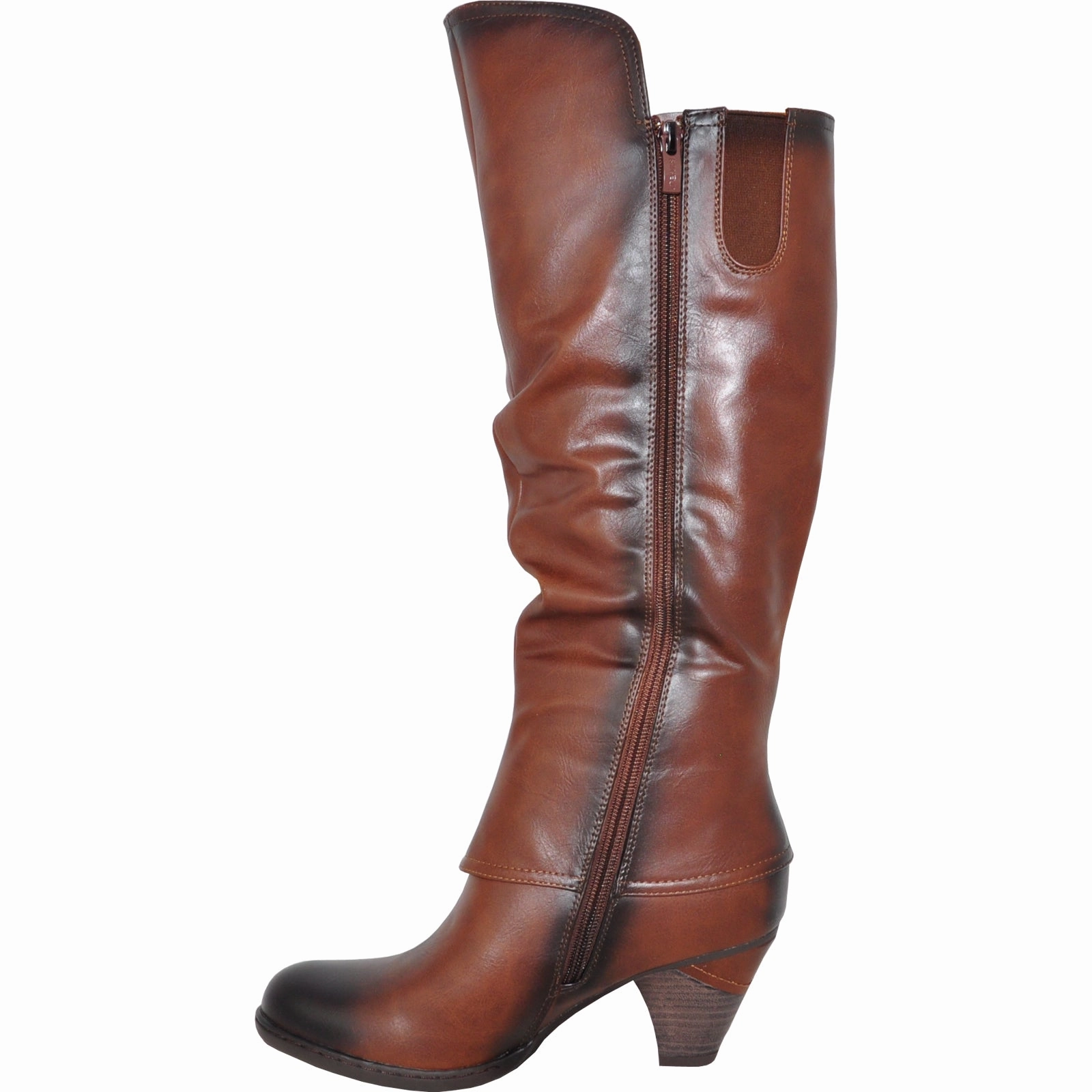 Boots Etc VANGELO Women Boot SD7408 Knee High Dress Boot Brown
