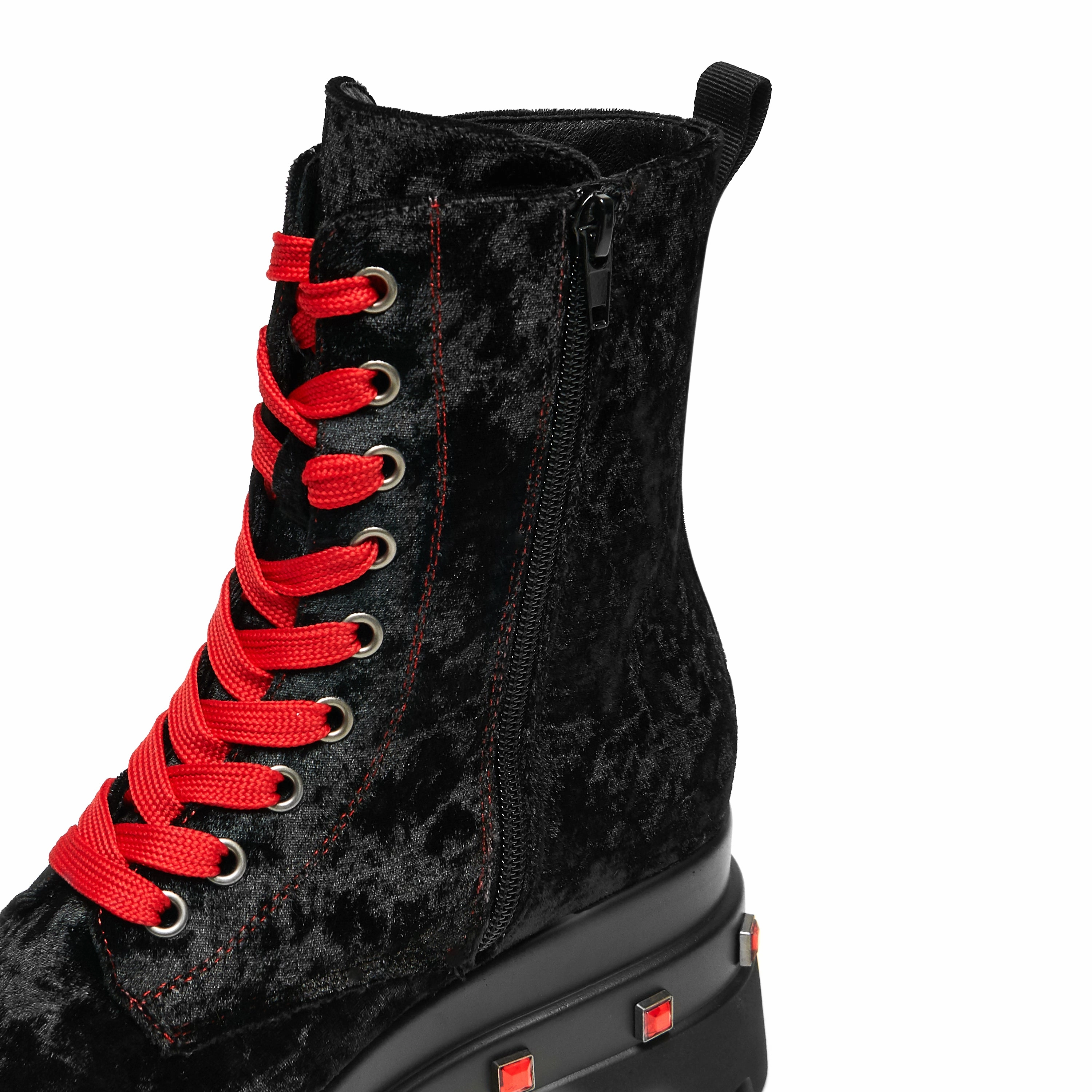 Boots Made In America Volterra Velvet Crow Platform Boots