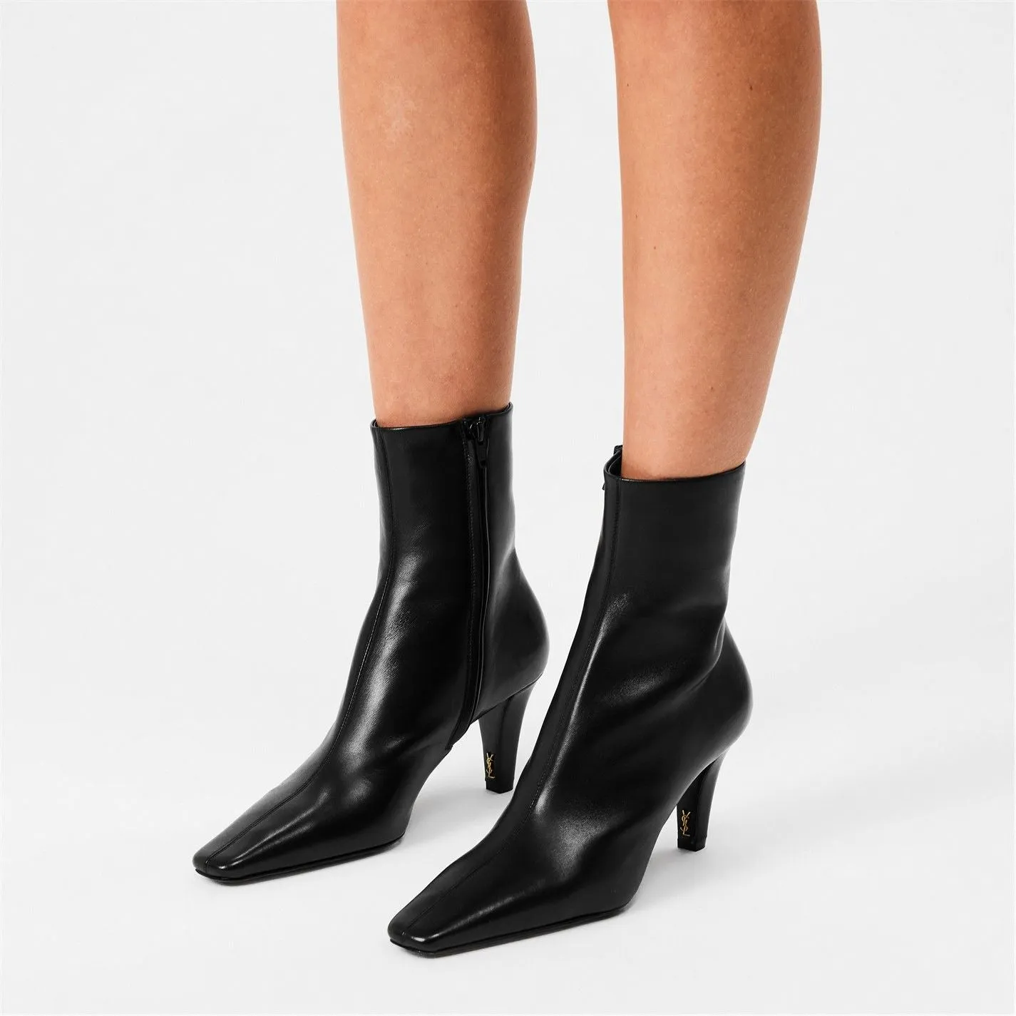 Twisted Boots Saint Laurent  Josie Ankle Boots Black