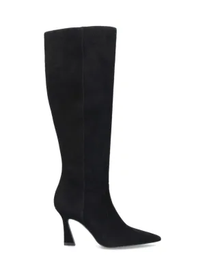 Knee-High Boots With Pointed Toe And Curved Heel Bottega Veneta Puddle Boots