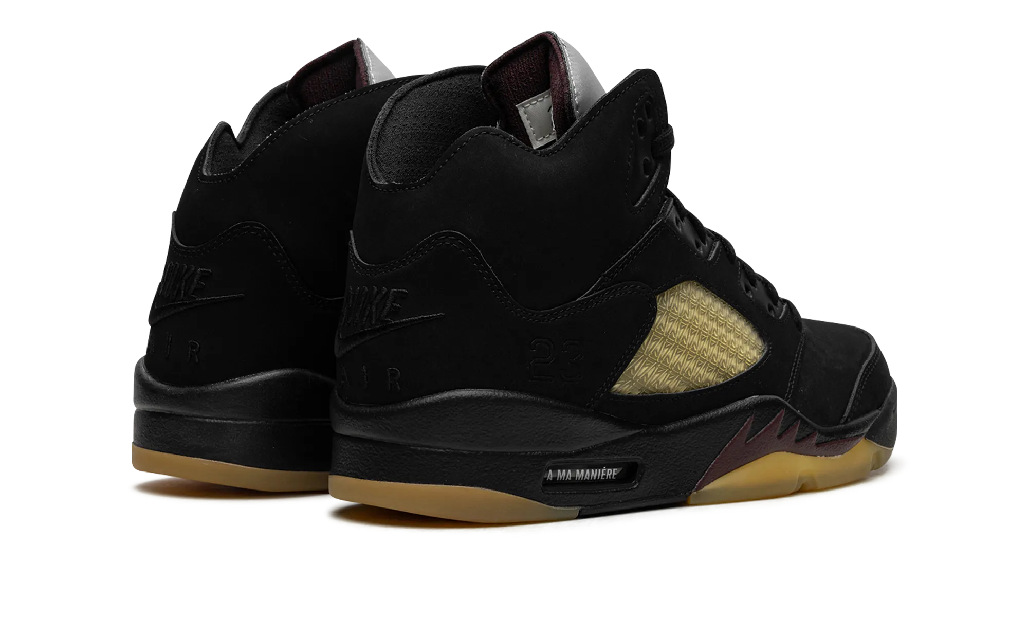 Air Jordan 5 "A Ma Manire- Black" Top Running Sneakers