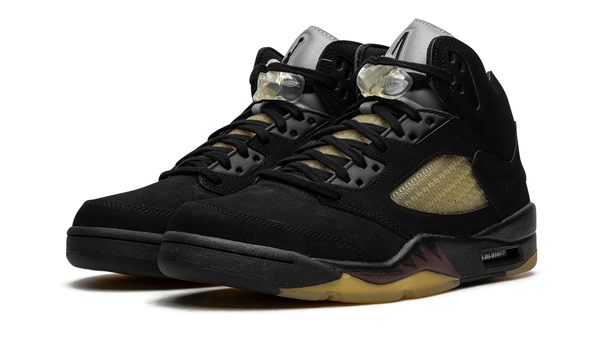 Air Jordan 5 "A Ma Manire- Black" Thigh High Platform Sneakers
