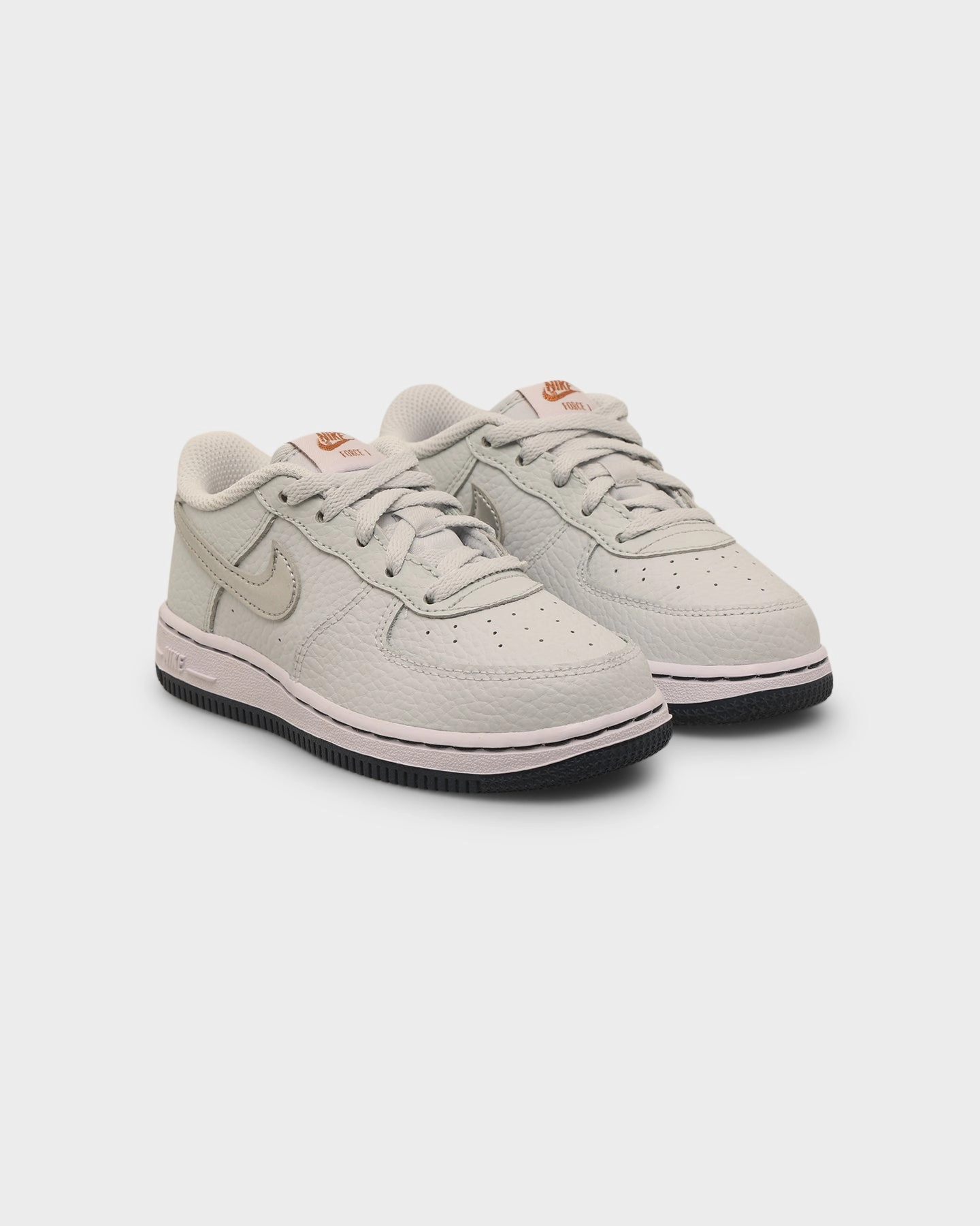 Nike Infants' Nike Force 1 Pure Platinum/Metallic Casual Golf Shoe