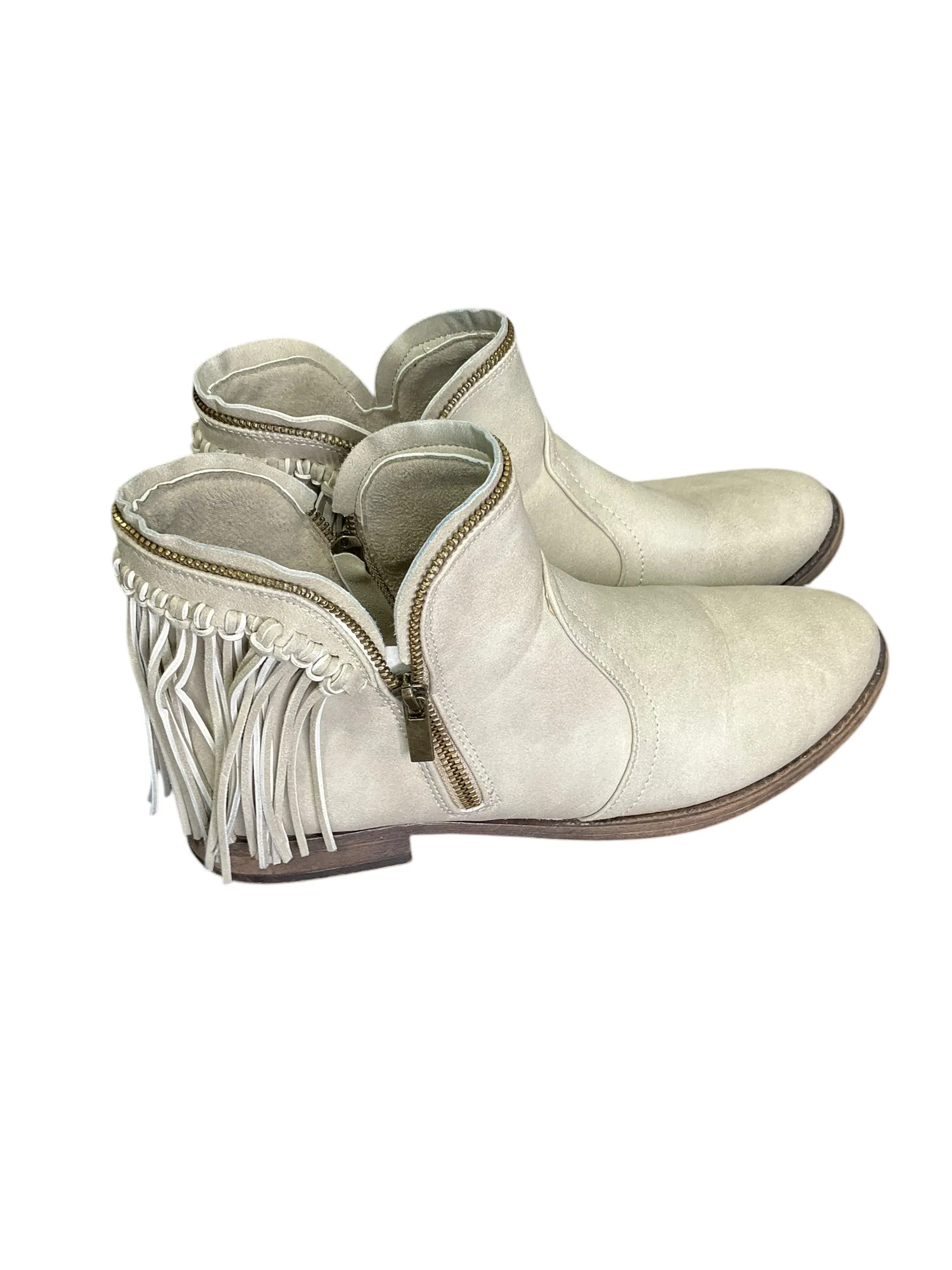 Boots Ankle Heels By Bamboo In Grey, Size: 10 Boots To Wear With Midi Dress