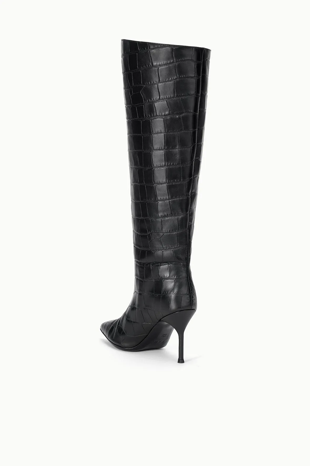 SEBASTIAN HIGH HEEL BOOT | BLACK CROCO Gore Tex Dress Boots