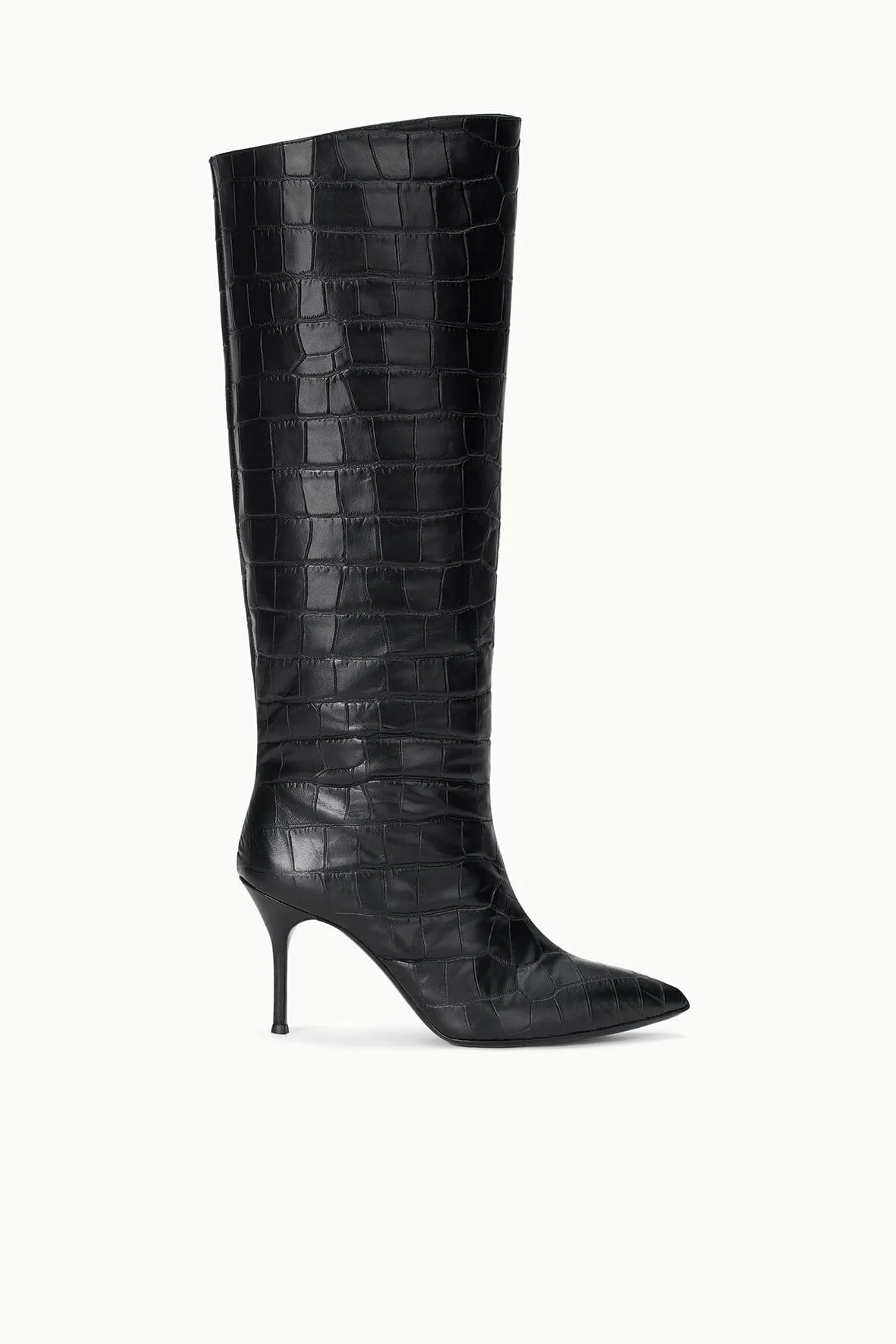 SEBASTIAN HIGH HEEL BOOT | BLACK CROCO Dan's Boots And Saddles