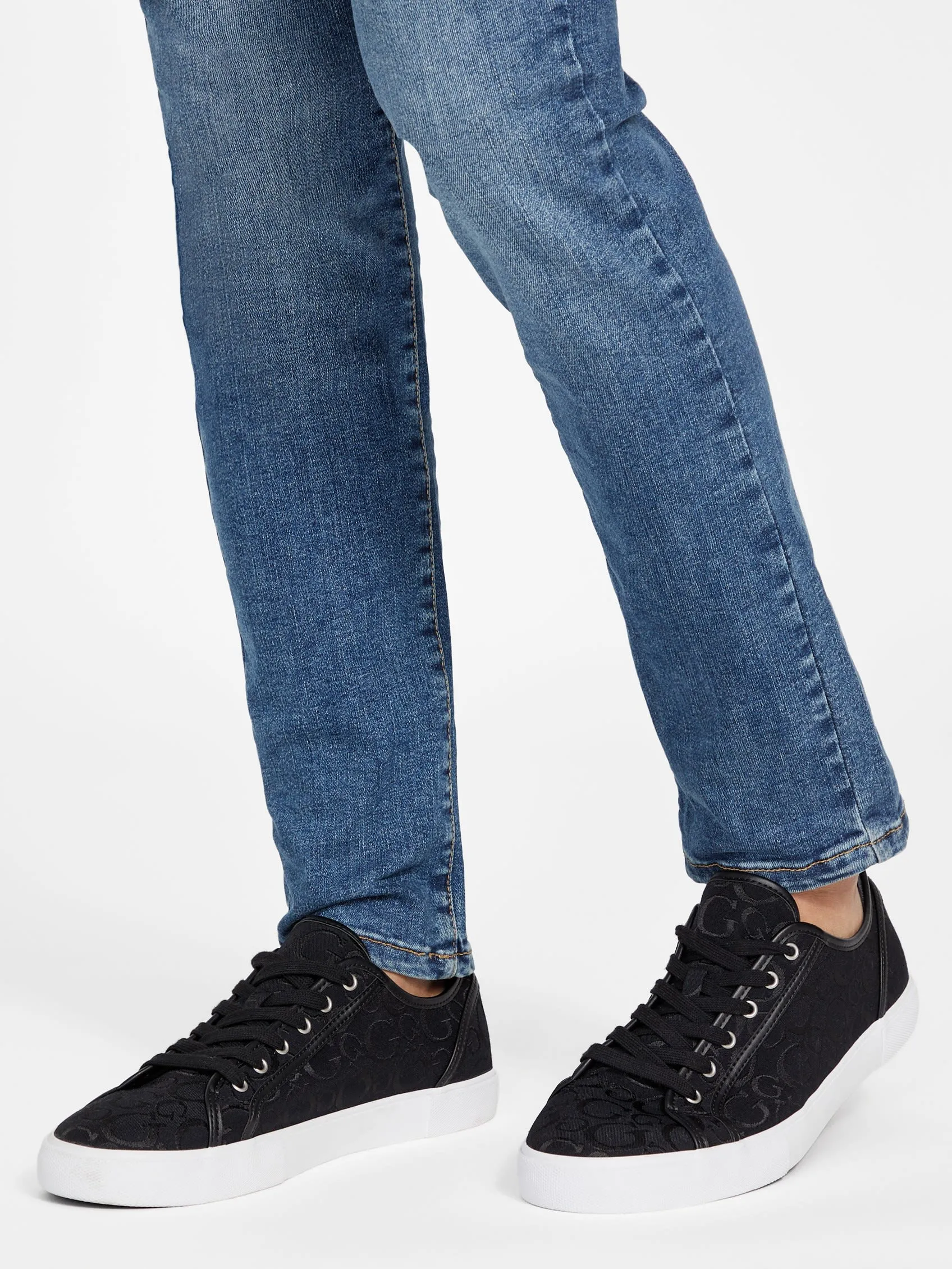 Selyo Logo Jacquard Low-Top Sneakers Angela Simmons Sneakers