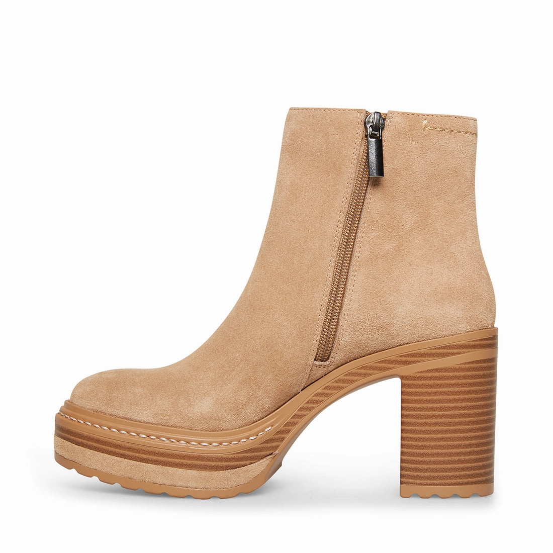 Motorcycle Cop Boots SHANIYA SAND SUEDE - SM REBOOTED