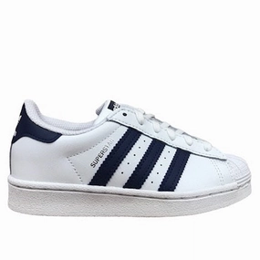 Adidas sneakers bassa per ragazzi Superstar C GZ2884 bianco-blu Self Lacing Sneakers