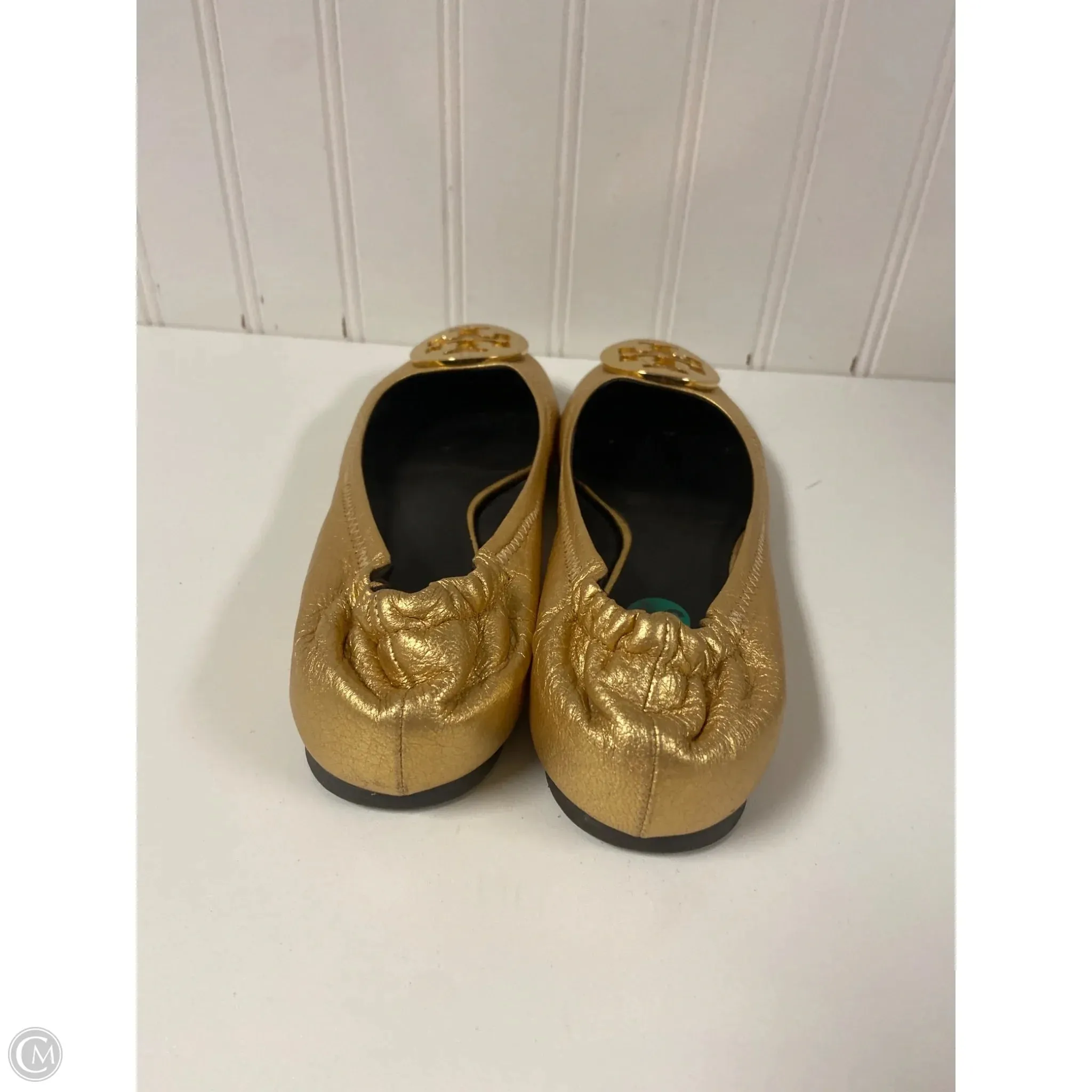 Casual 80s Shoes Shoes Designer By Tory Burch In Gold, Size: 5.5