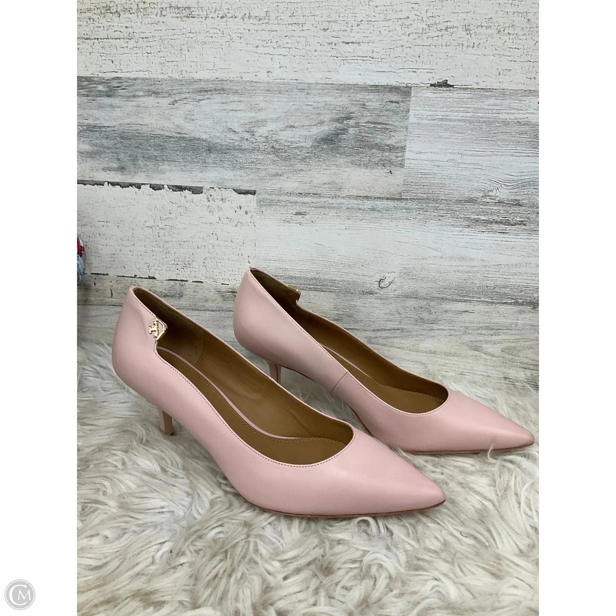 Solid Casual Shoes Shoes Designer By Tory Burch In Pink, Size: 11