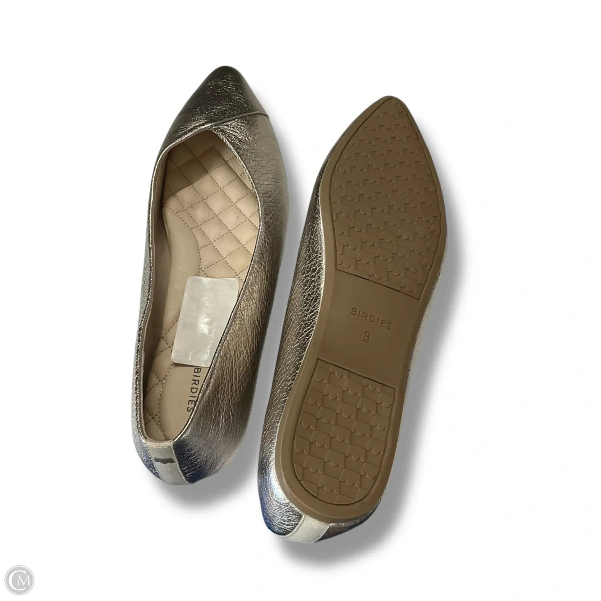 Shoes Flats By Birdies In Gold, Size: 9 Men Casual Outdoor Genuine Leather Shoes